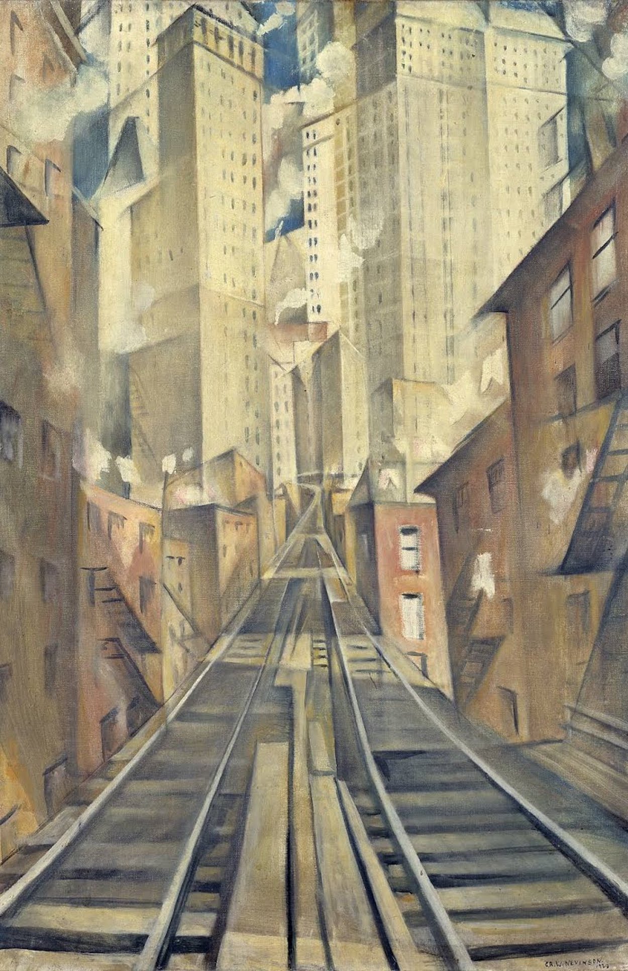 Душа бездушного города by Christopher R. W. Nevinson - 1920 - 91.5 x 60.8 см 