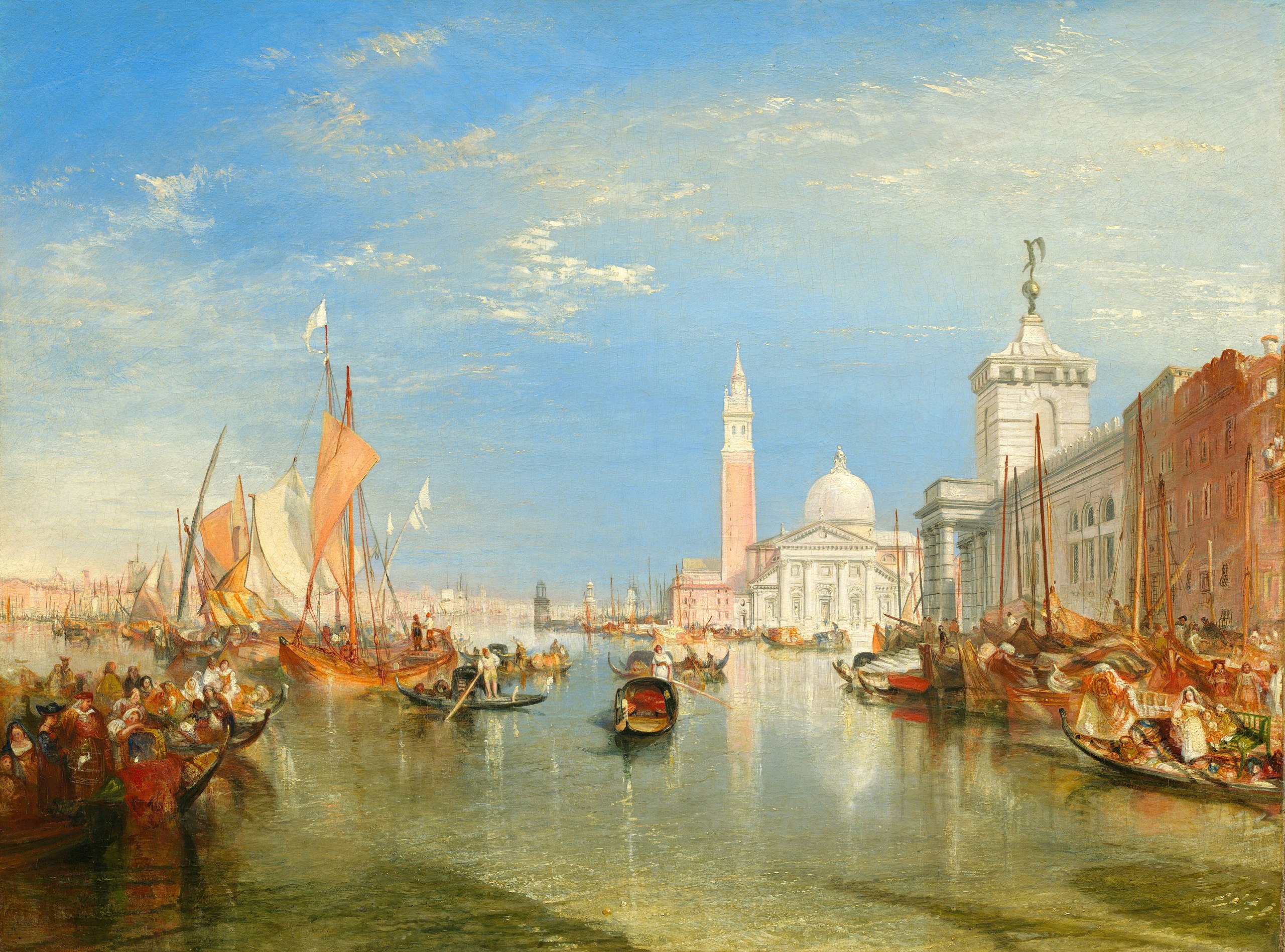 वेनिस: डोगाना और सैन जियोर्जियो मैगीगोर by Joseph Mallord William Turner - 1834 - 91.5 x 122 सेमी 