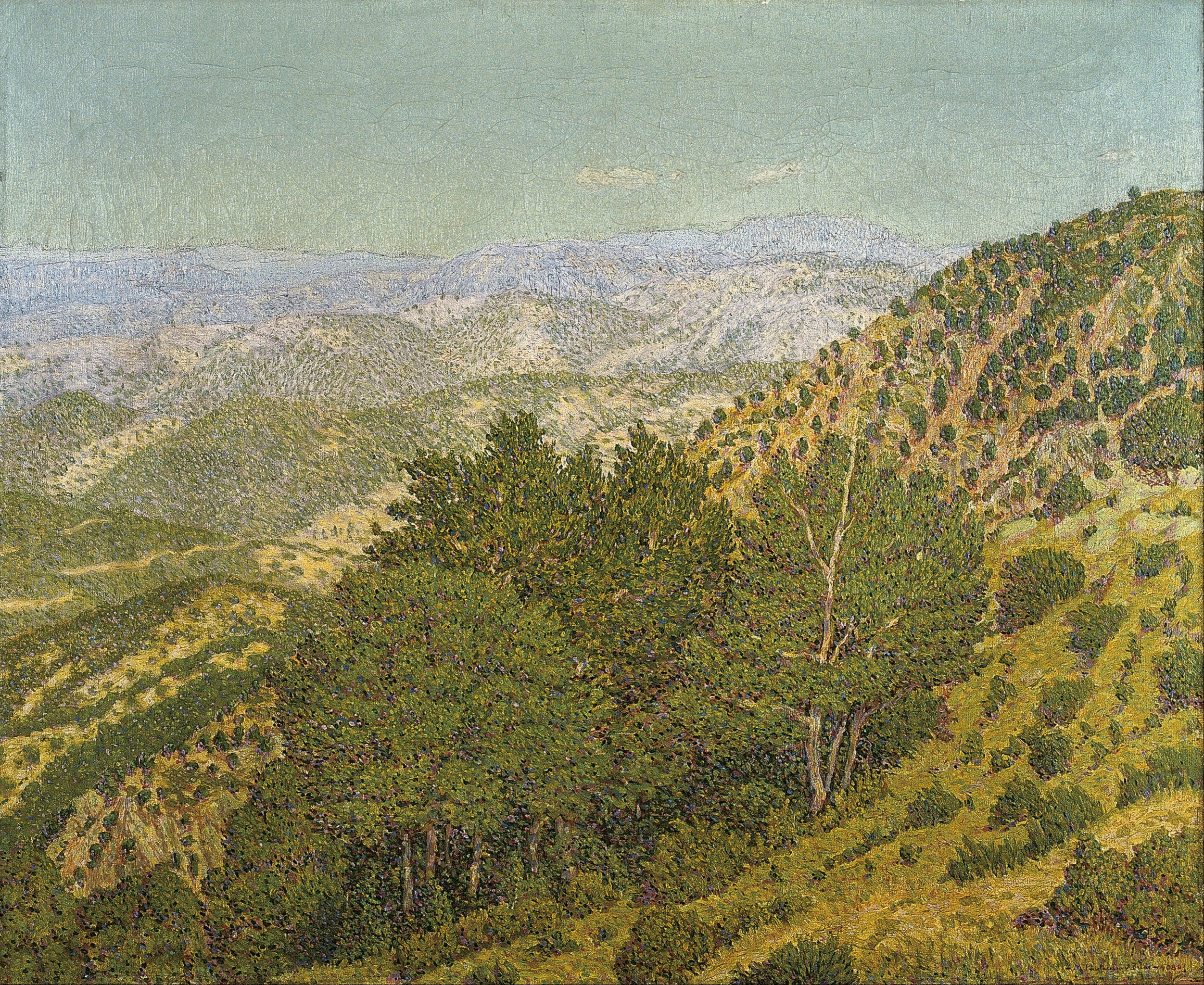 Montagne del Montseny. Una tranquilla giornata al mattino by Marià Pidelaserra - 1903 - 70,5 x 85,5 cm 