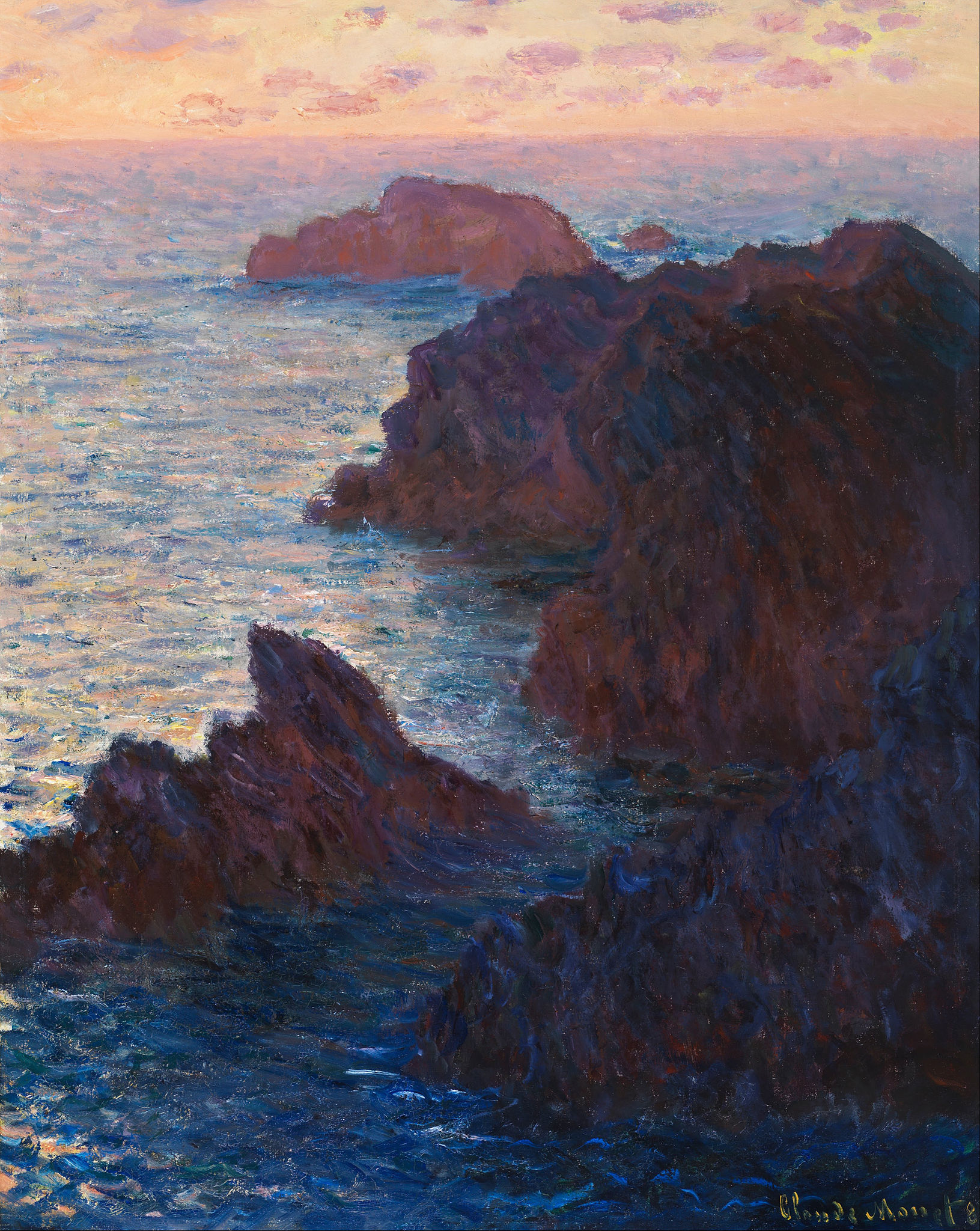 As rochas de Belle-Île, Port-Domois by Claude Monet - 1886 - 81.3 x 64.8 cm 