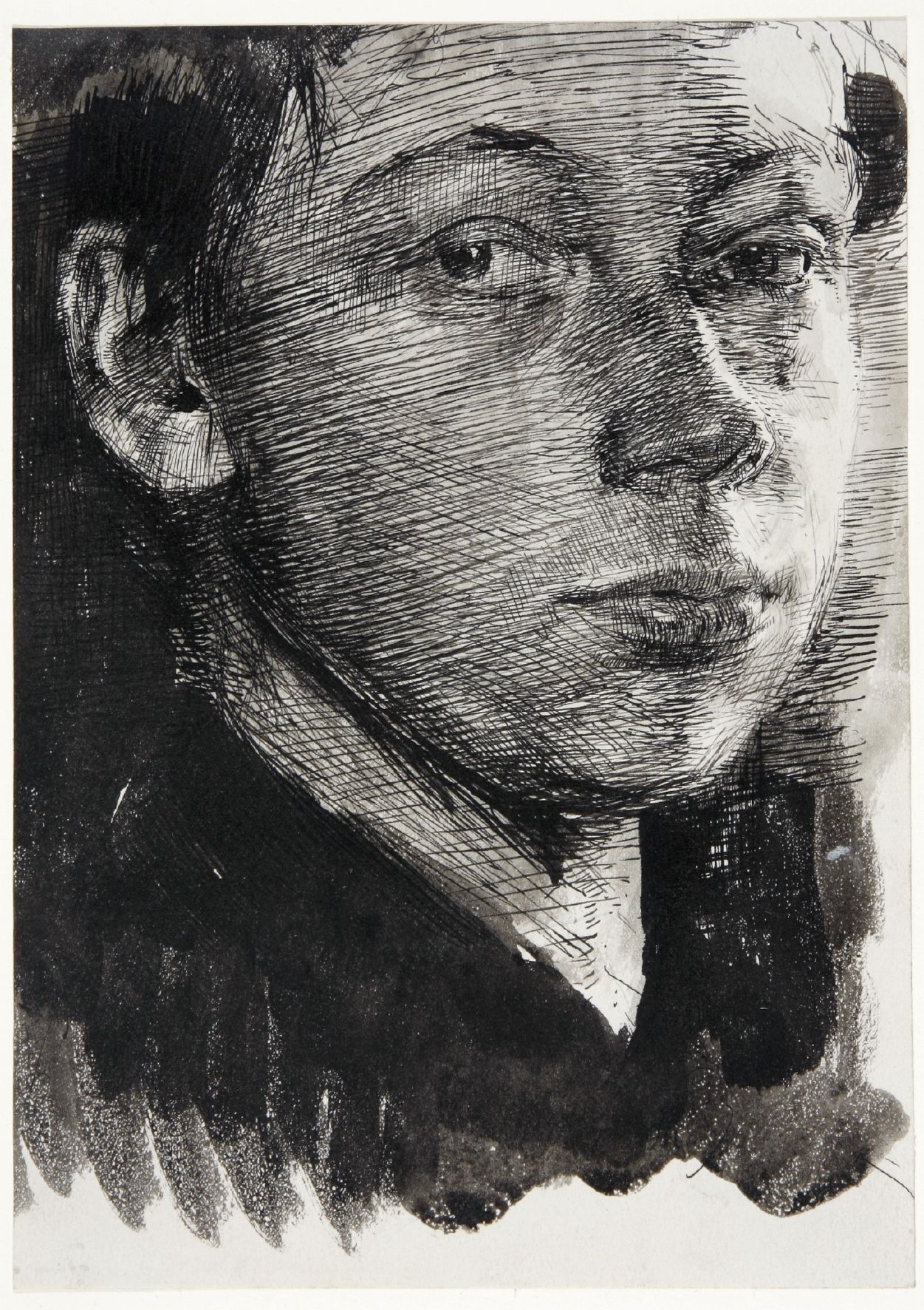 Autoritratto by Käthe Kollwitz - 1890 - 23,3 x 16,6 cm 