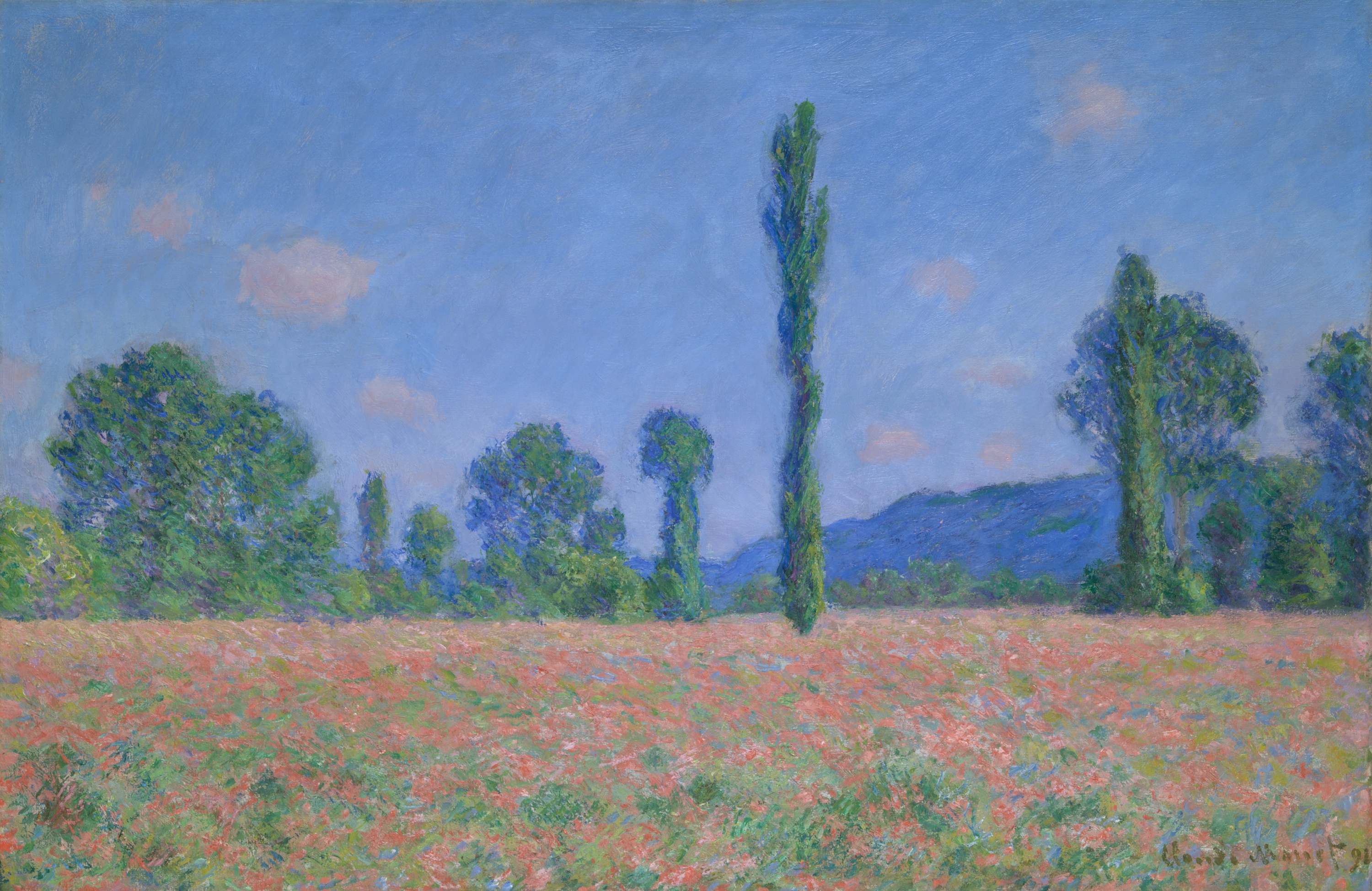 Campo de Papoilas (Giverny) by Claude Monet - 1890/91 - 61,2 × 93,4 cm Art Institute of Chicago