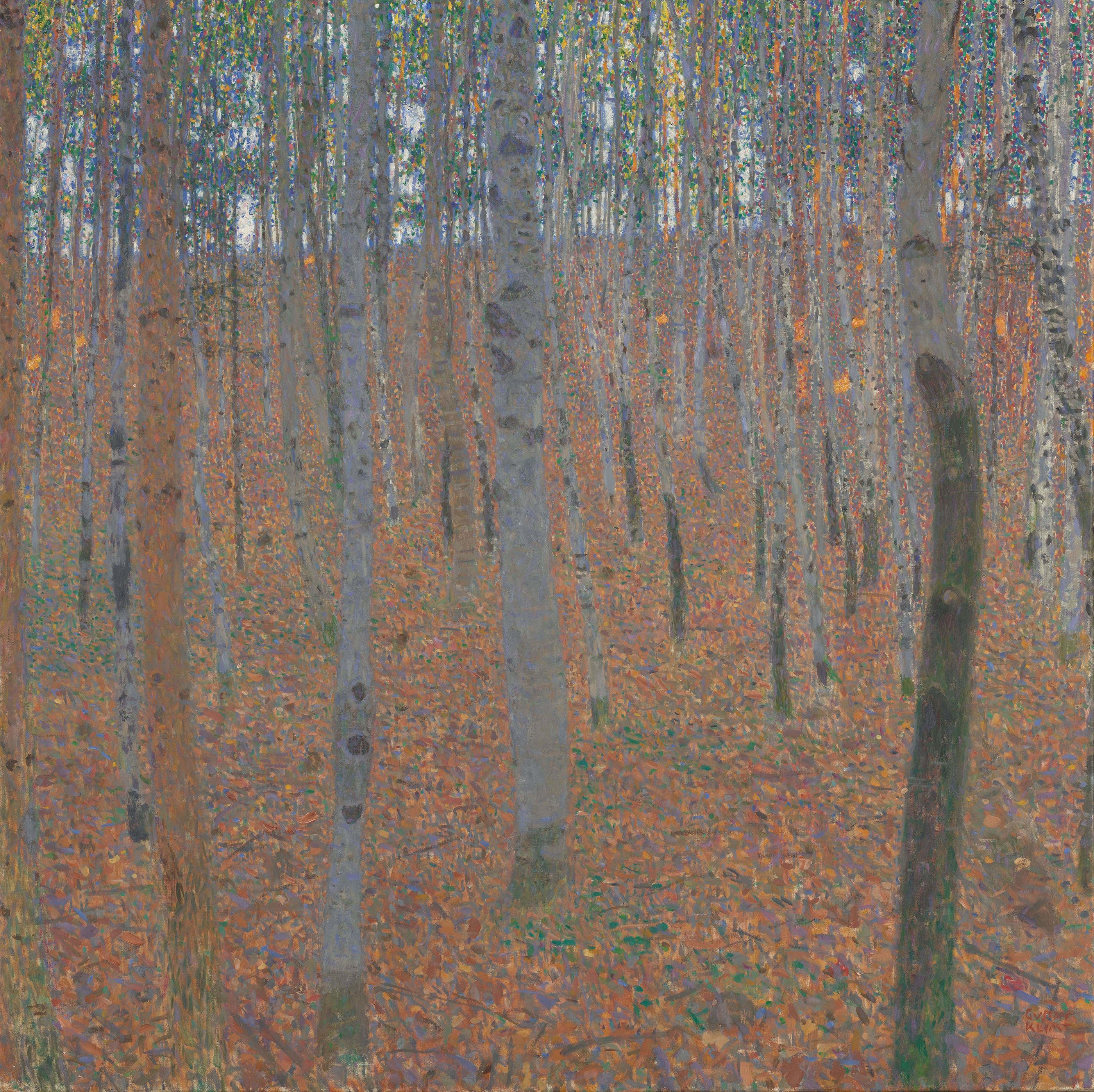 Pădurea de fagi I by Gustav Klimt - 1902 - 100 x 100 cm 