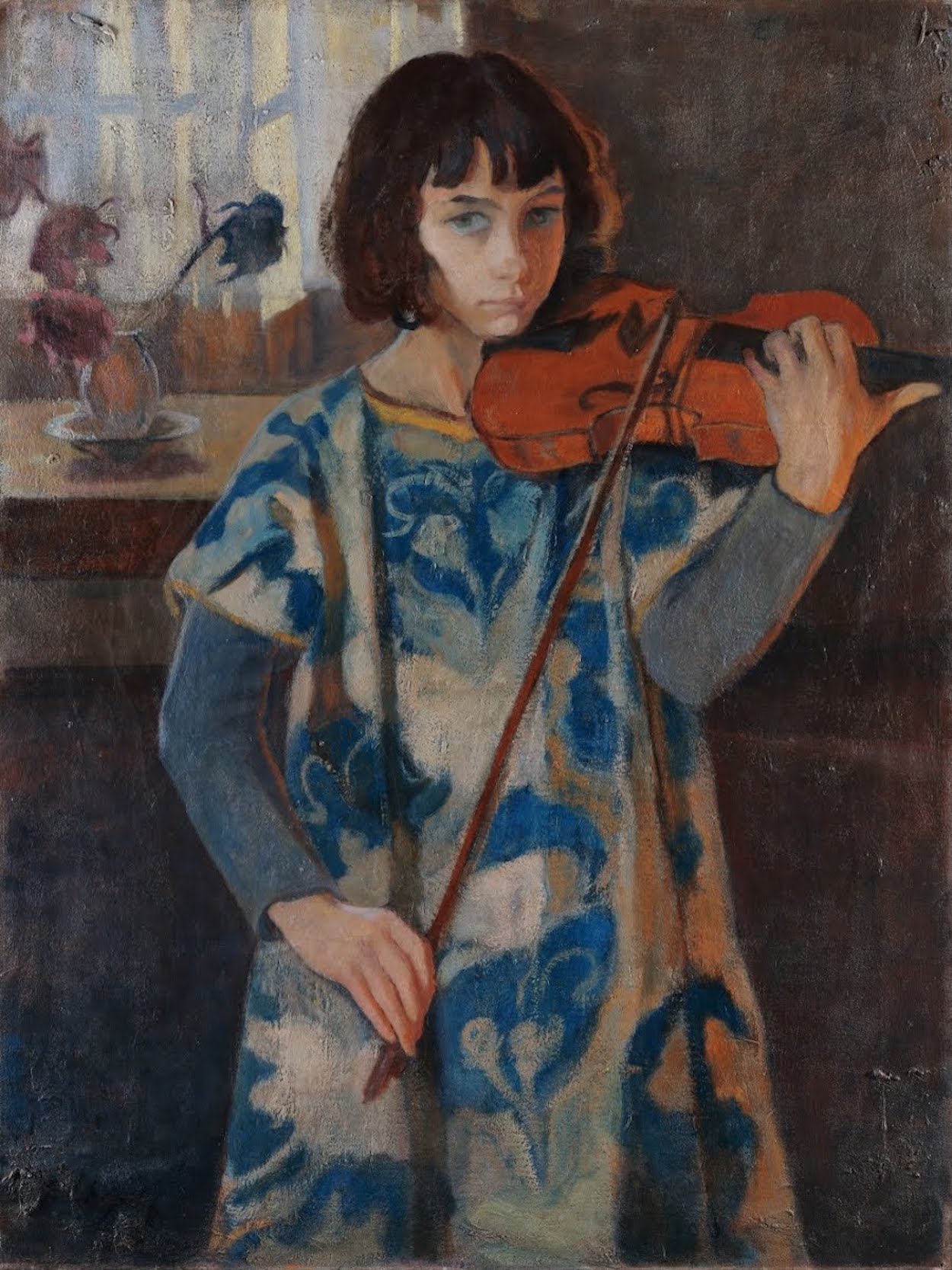 پرتره خواهر من by Elisabeth Chaplin - ۱۹۱۳/۱۹۱۴ - ۱۰۸ × ۸۱ سانتی‌متر 