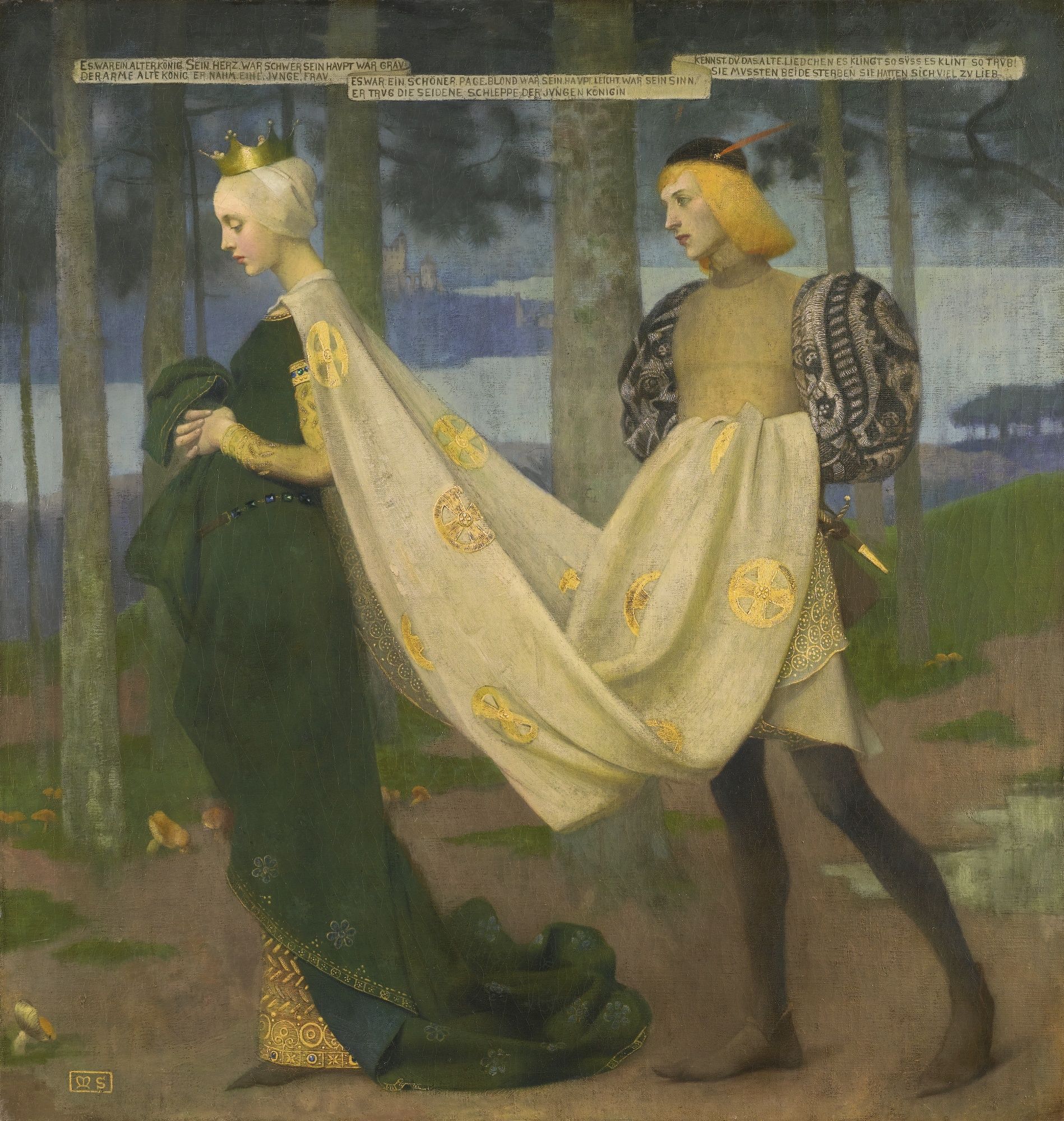 الملكة والخادم by Marianne Stokes - 1896 - الأبعاد: 101 × 96.5 سم 