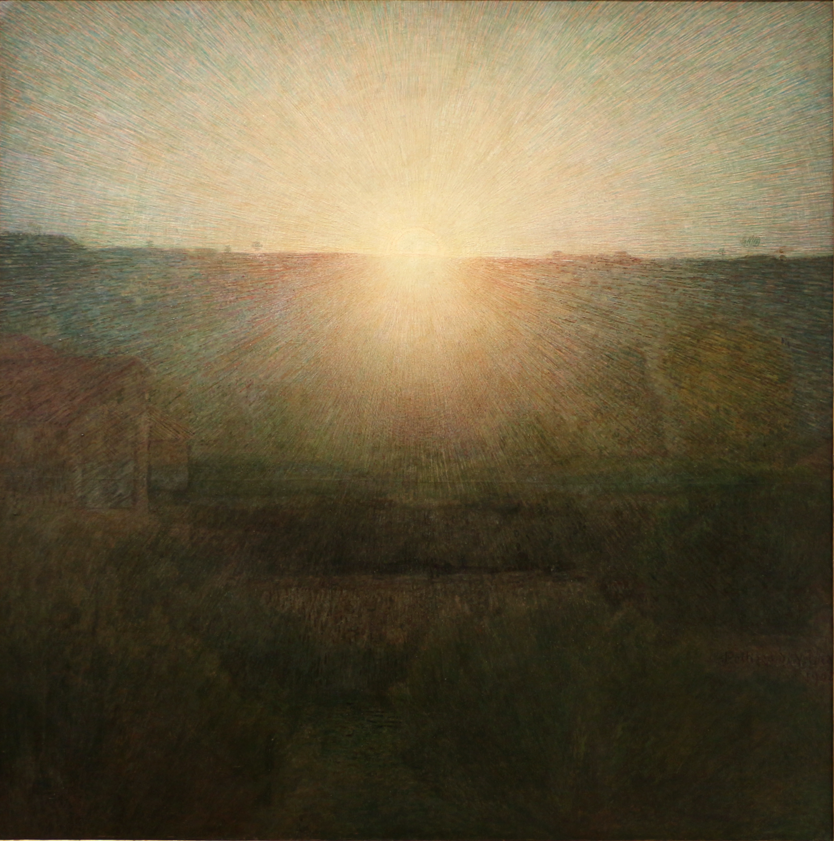 خورشید by Giuseppe Pellizza da Volpedo - ۱۹۰۴ - ۱۵۵ × ۱۵۵ سانتی‌متر 