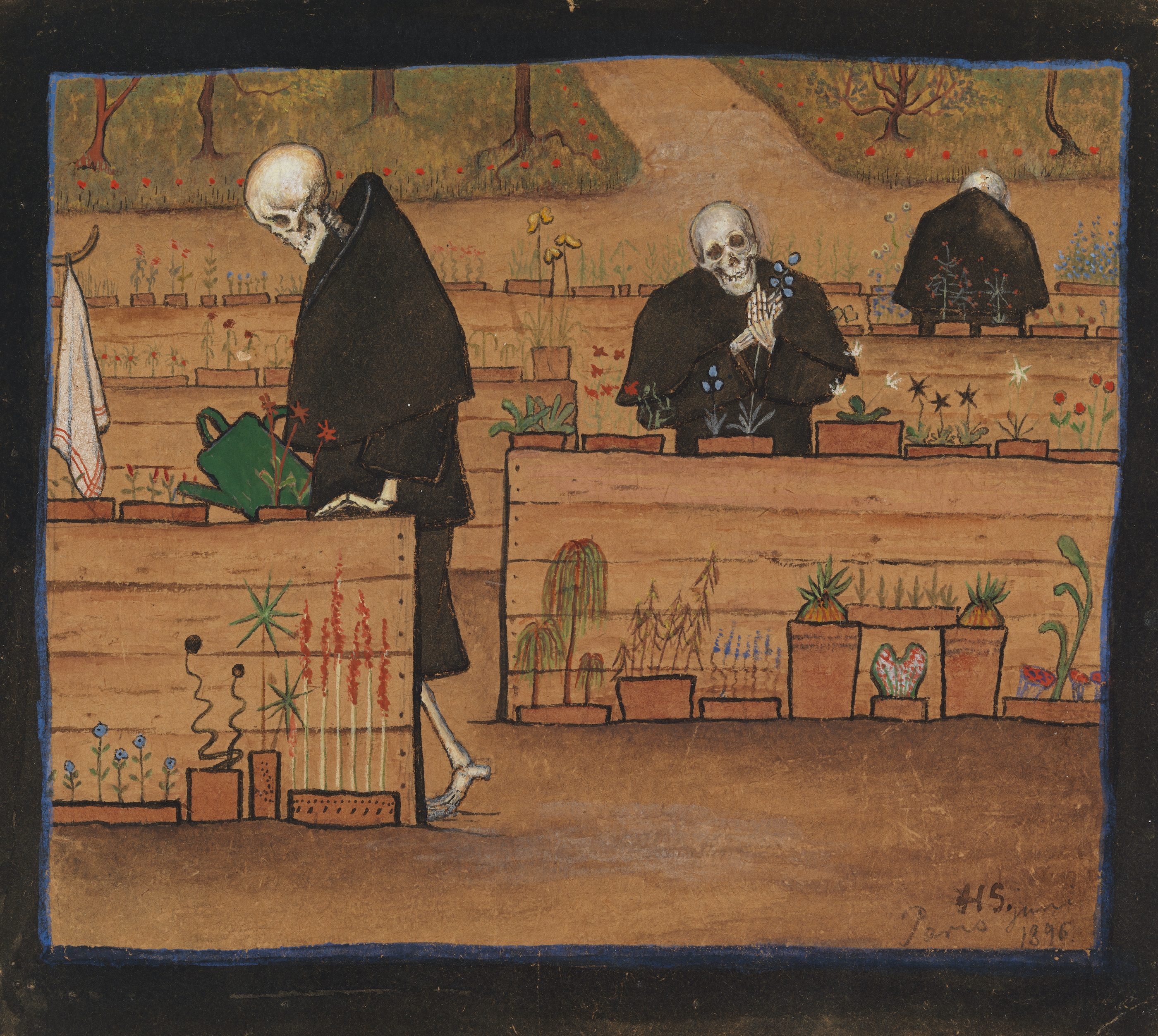 The Garden of Death by Hugo Simberg - 1896 - 15,8 × 17,5 cm Finnish National Gallery