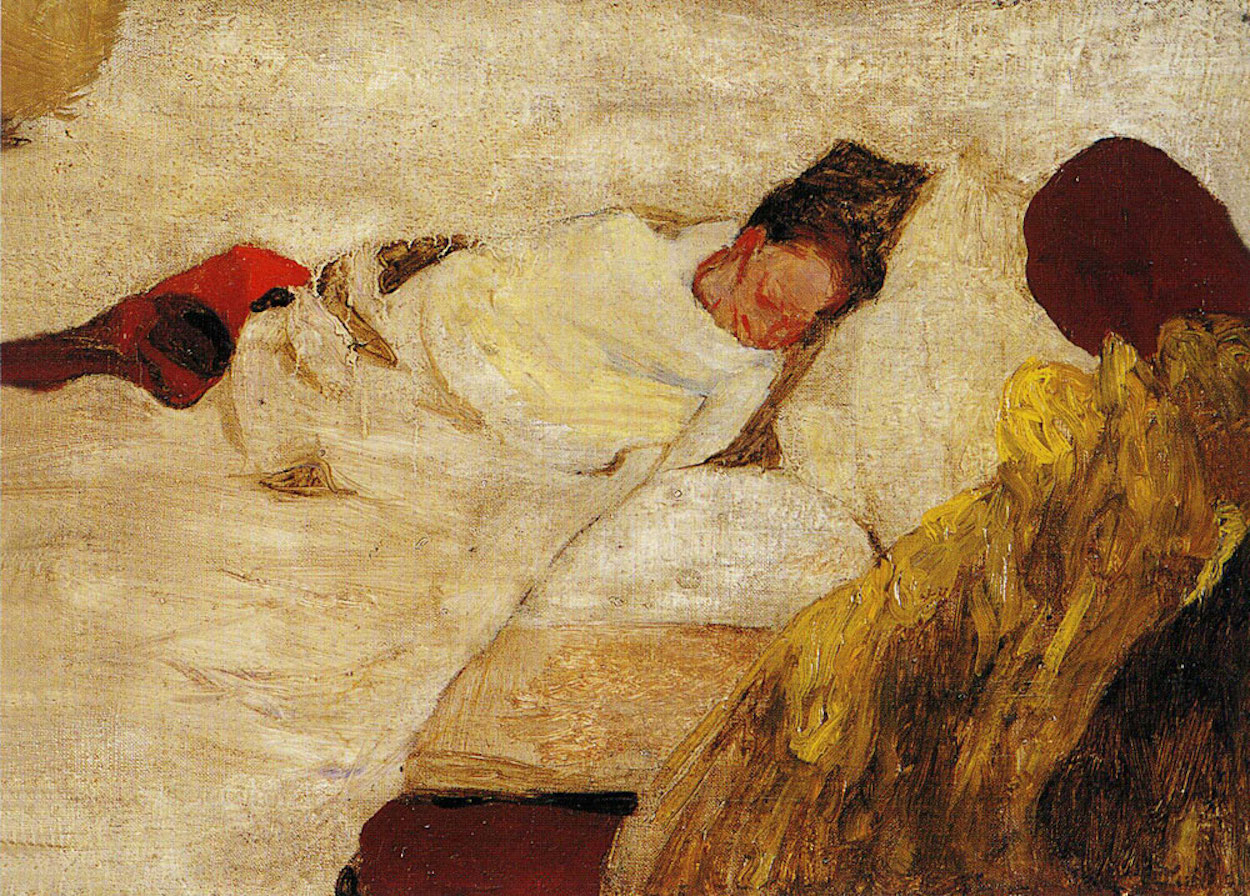 Mevrouw Vuillard, slapend by Édouard Vuillard - 1891/1892 - 24 x 33 cm 