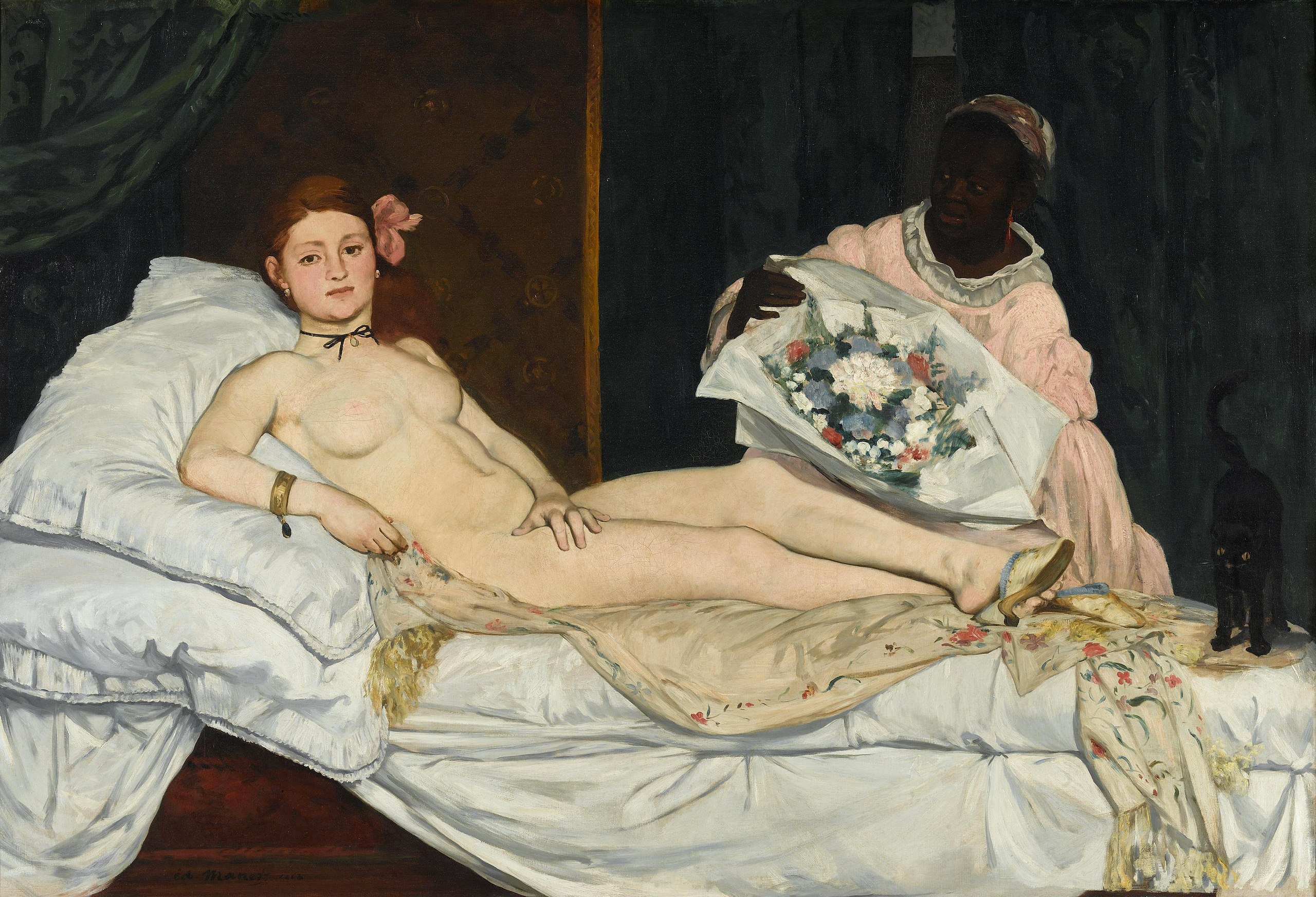 Olympia by Édouard Manet - 1863 - 190 x 130 cm Musée d'Orsay