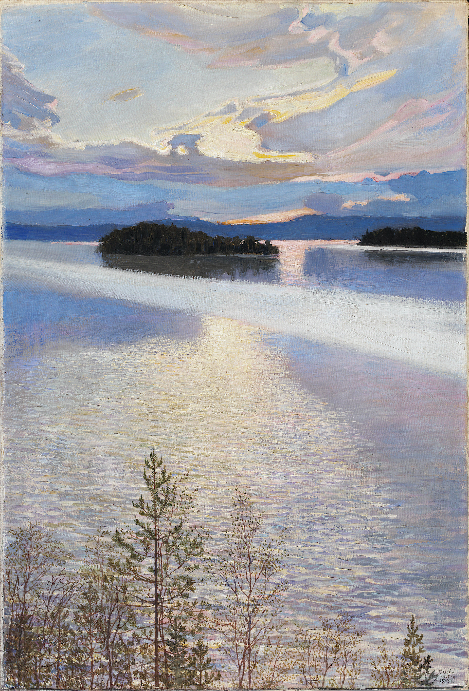 Вид на озеро by Аксели Вальдемар Галлен-Каллела - 1901 - 84 x 57 см 