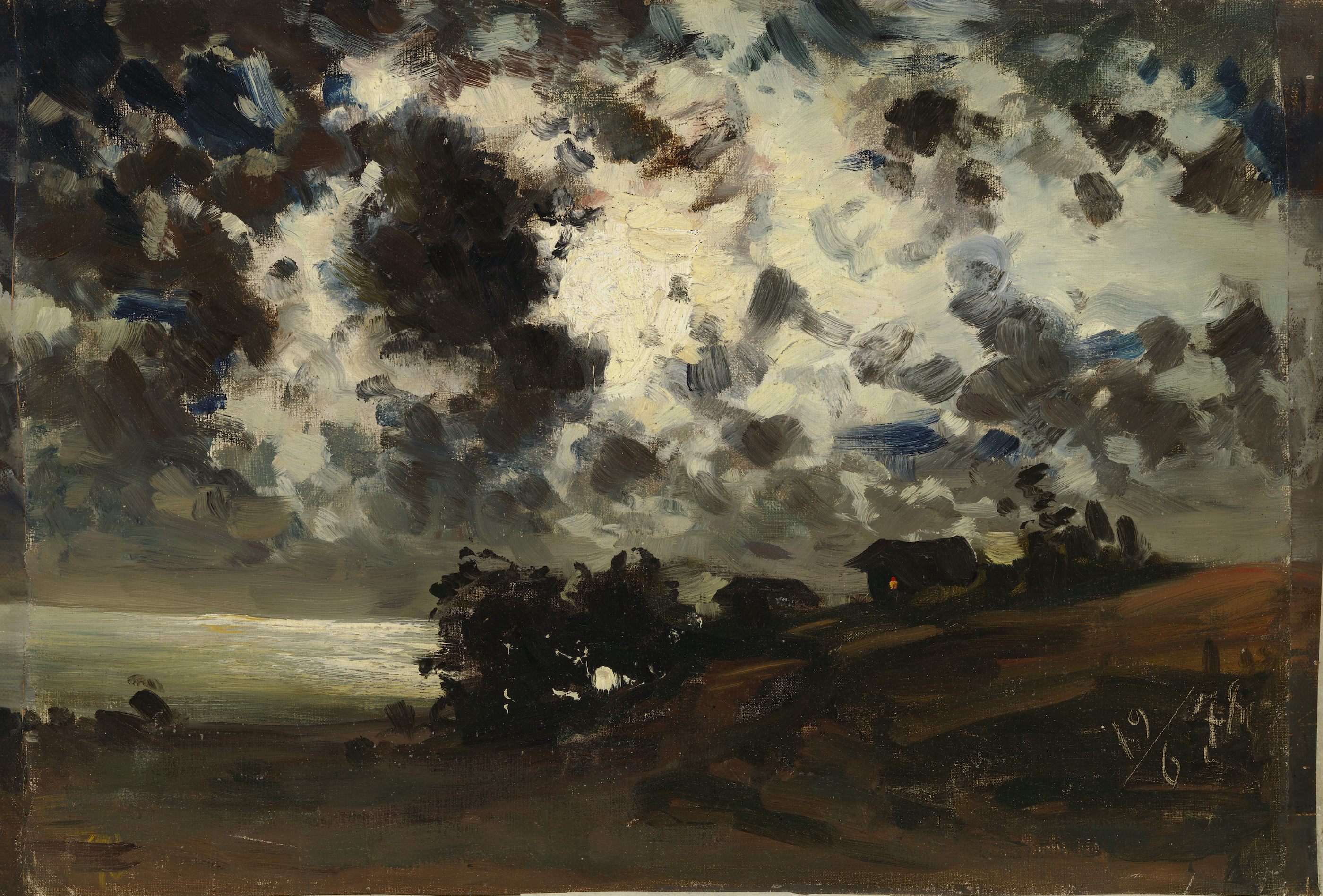 Holdfény (tanulmány) by Fanny Churberg - 1878 - 55,5 × 37,5 cm 