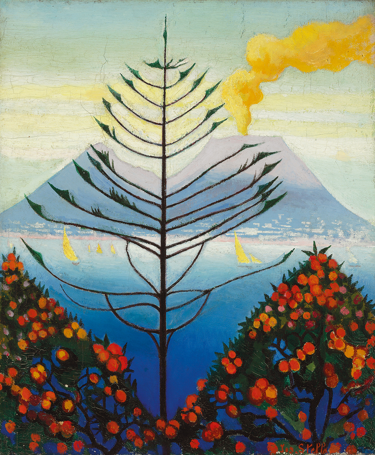 Capri by Joseph Stella - ok. 1926–1929 - 43,8 x 35,6 cm 
