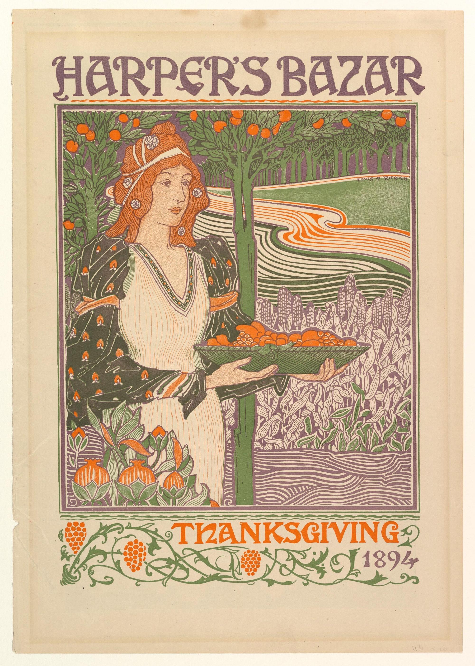 Şükran Günü (orig. "Thanksgiving") by Louis J. Rhead - 1894 - 48.9 x 36.2 cm 