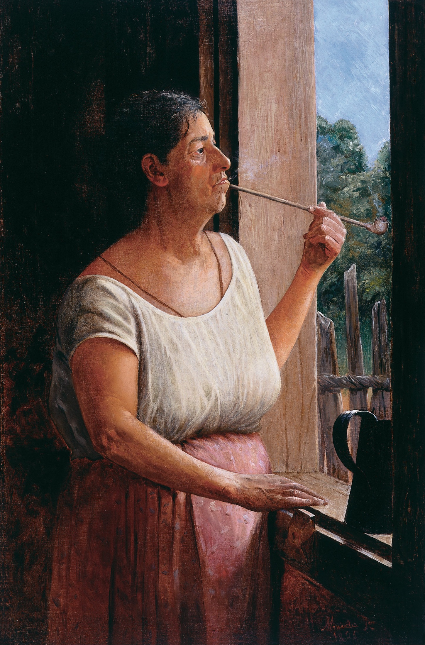 프란세스 아주머니(Nhá Chica) by Jose Ferraz Almeida Júnior - 1895 - 72 x 109 cm 