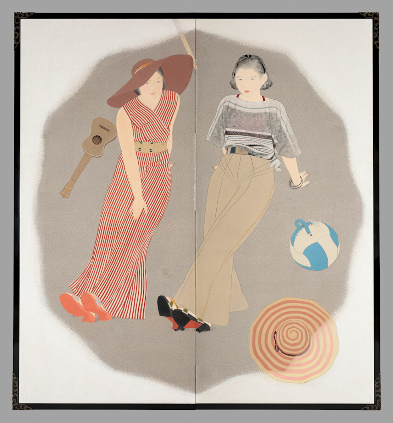 Relajándose en la sombra by Yamakawa Shuho - c. 1933 - 188,5 × 173 cm Instituto de Arte de Chicago
