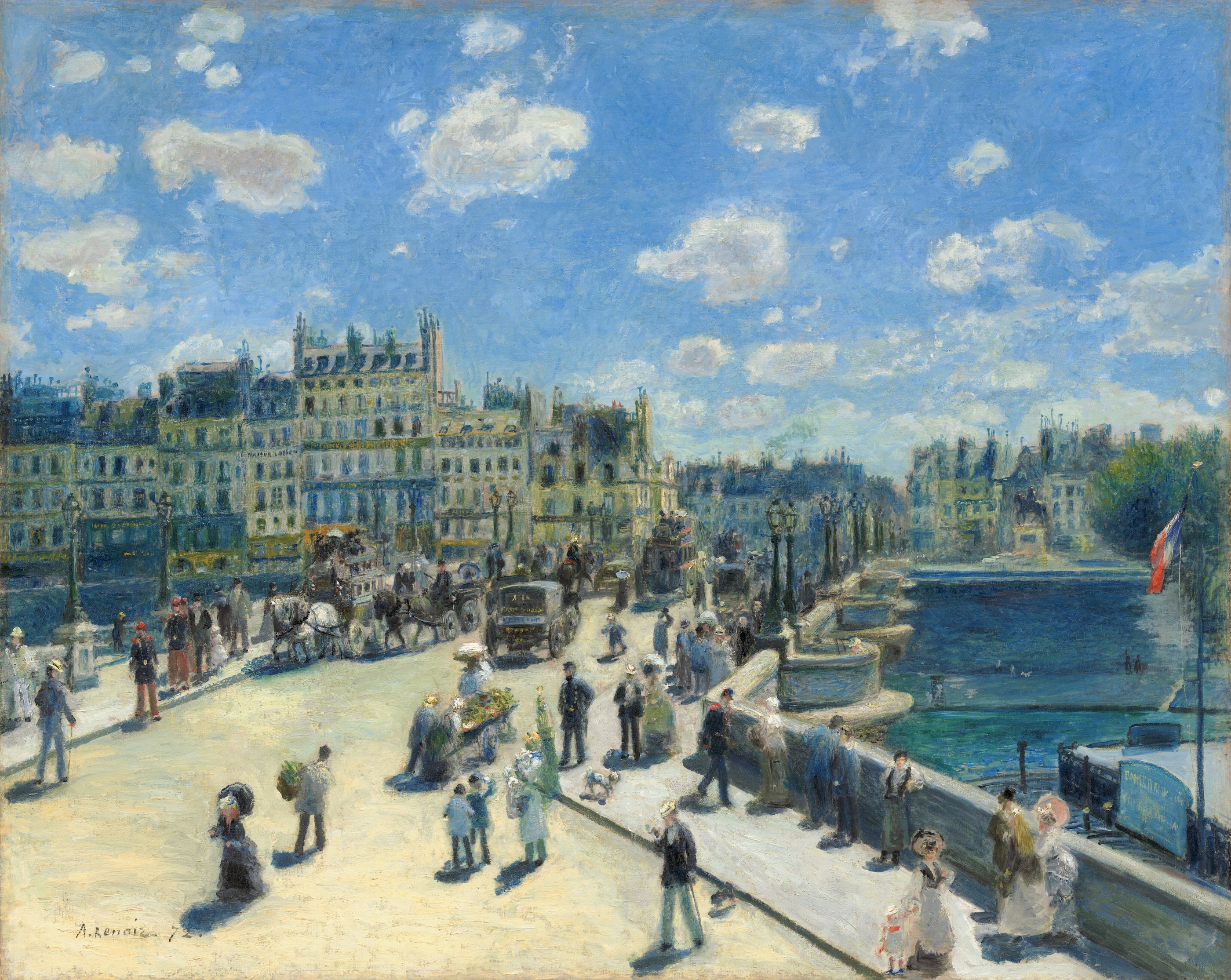 巴黎新橋 by Pierre-Auguste Renoir - 1872 - 75.3 x 93.7 cm 
