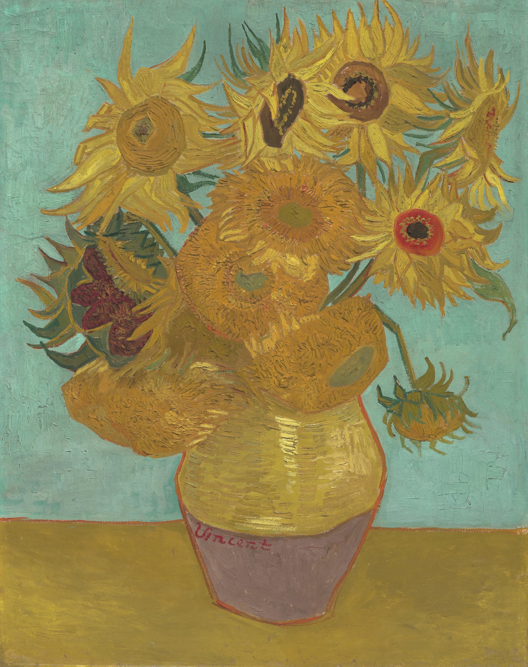Sunflowers by Vincent van Gogh - 1889 - 92.4 × 71.1 cm Philadelphia Museum of Art