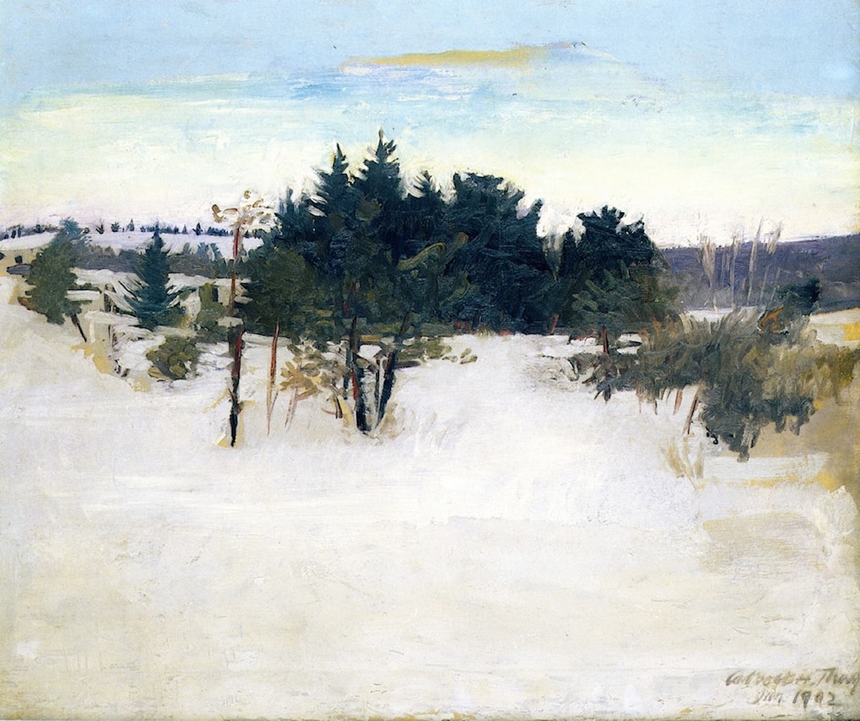 Paisaje invernal by Abbott Handerson Thayer - 1902 - 74,6 x 88,6 cm 