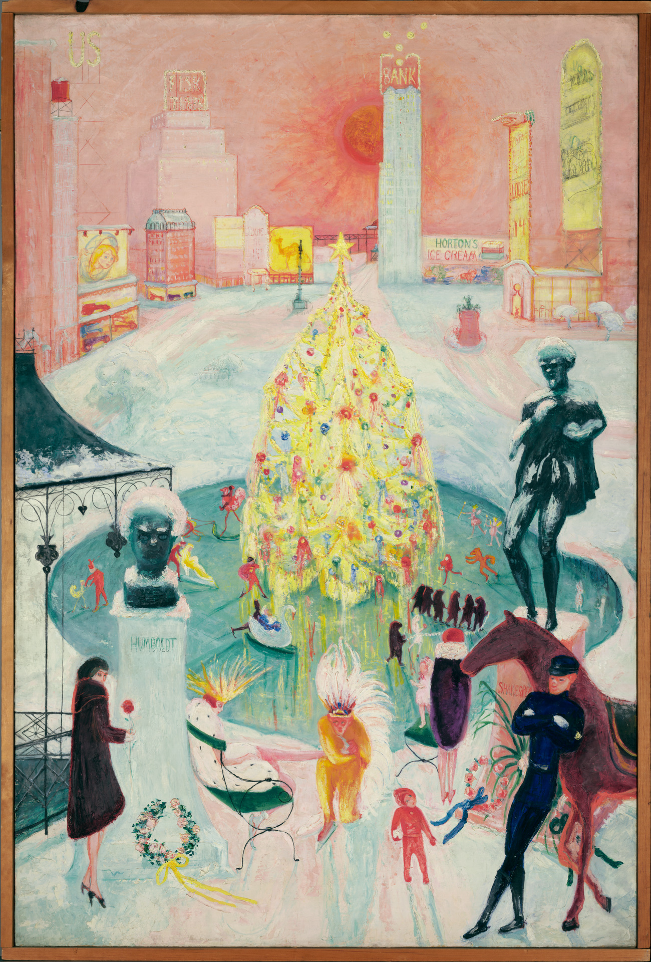 Christmas by Florine Stettheimer - between 1930 and 1940 - 152.6 × 101.6 cm Yale University Art Gallery