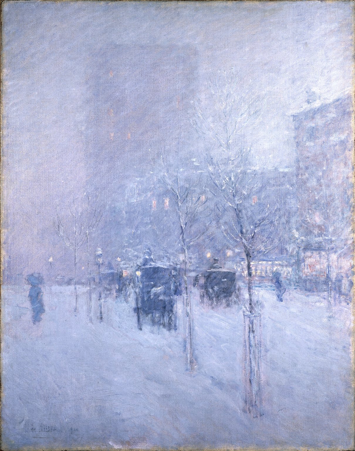 Late Afternoon, New York, Winter by Frederick Childe Hassam - 1900 - 93.8 x 73.7 cm Brooklyn Museum