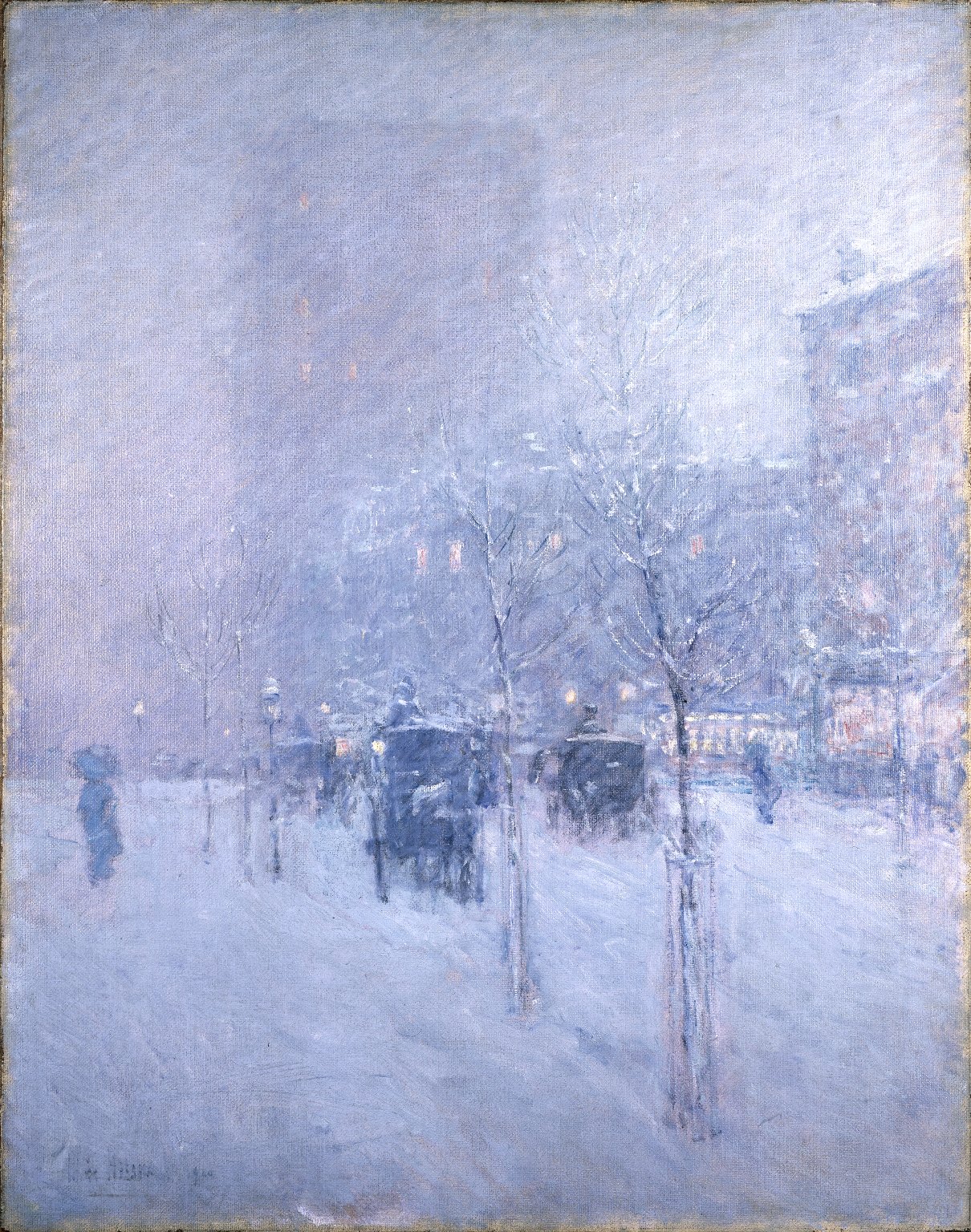 Atardecer, Nueva York, invierno by Frederick Childe Hassam - 1900 - 93,8 x 73,7 cm Museo Brooklyn