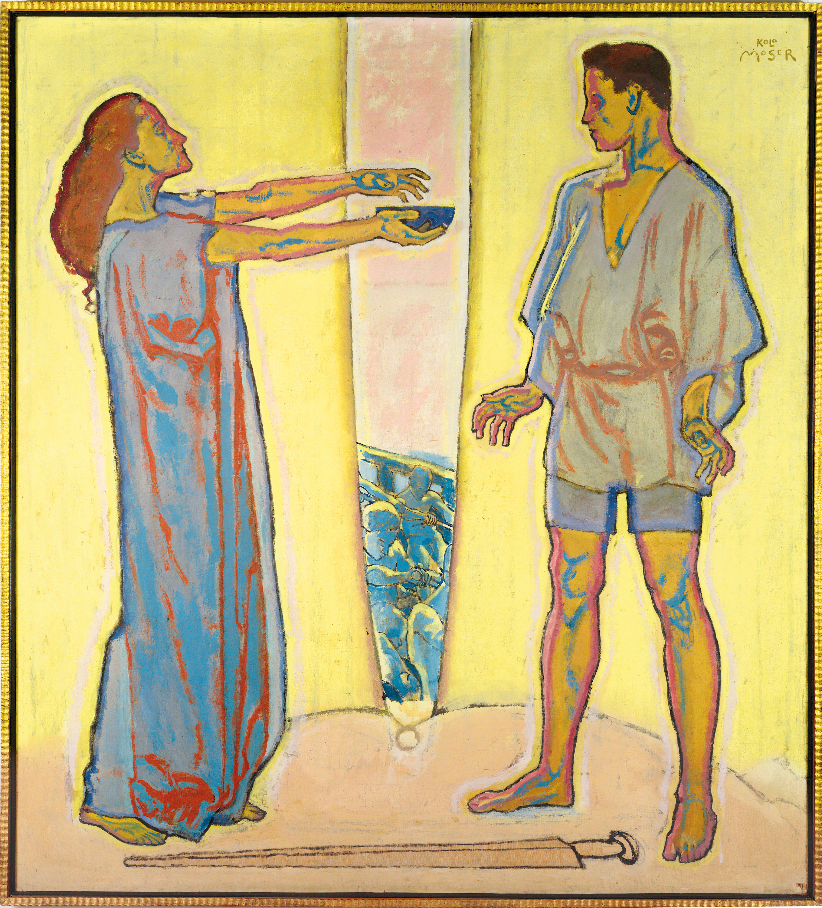 The Love Potion (Tristan and Isolde) by Koloman Moser - 1913 - 195 x 210 cm Leopold Museum