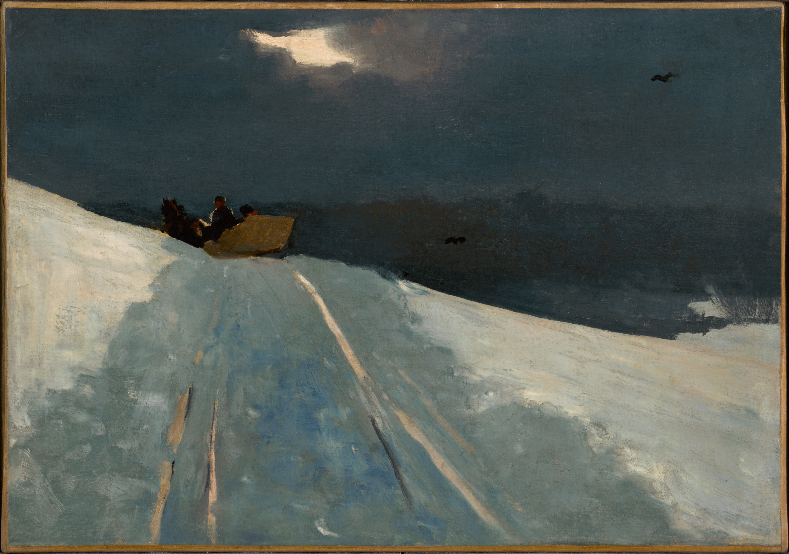 雪橇之旅 by 未知艺术家  - c. 1890–1895 - 35.7 x 51 cm 