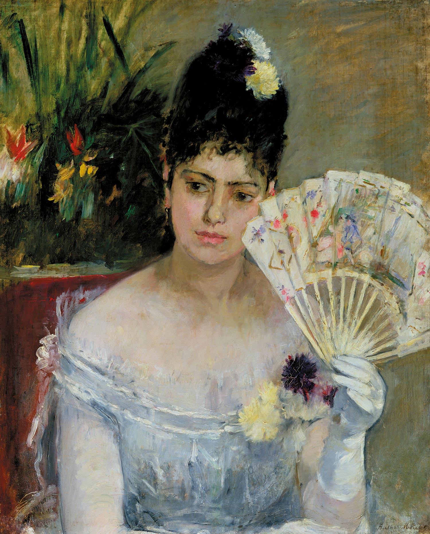 در مهمانی by Berthe Morisot - ۱۸۷۵ - ۶۲ × ۵۲ سانتی‌متر 
