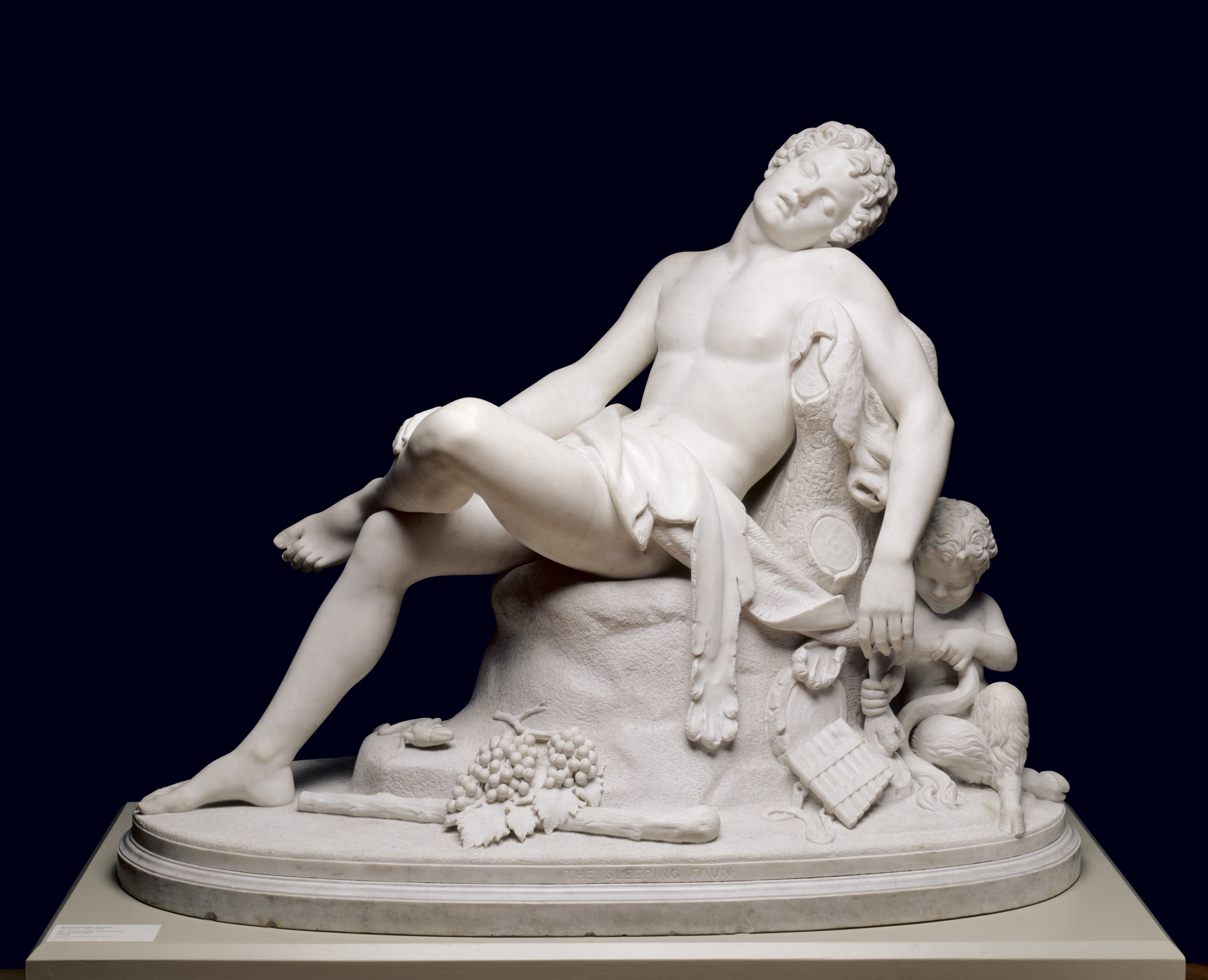 The Sleeping Faun by Harriet Goodhue Hosmer - modeled 1864, carved c. 1870 - 127 cm Cleveland Museum of Art