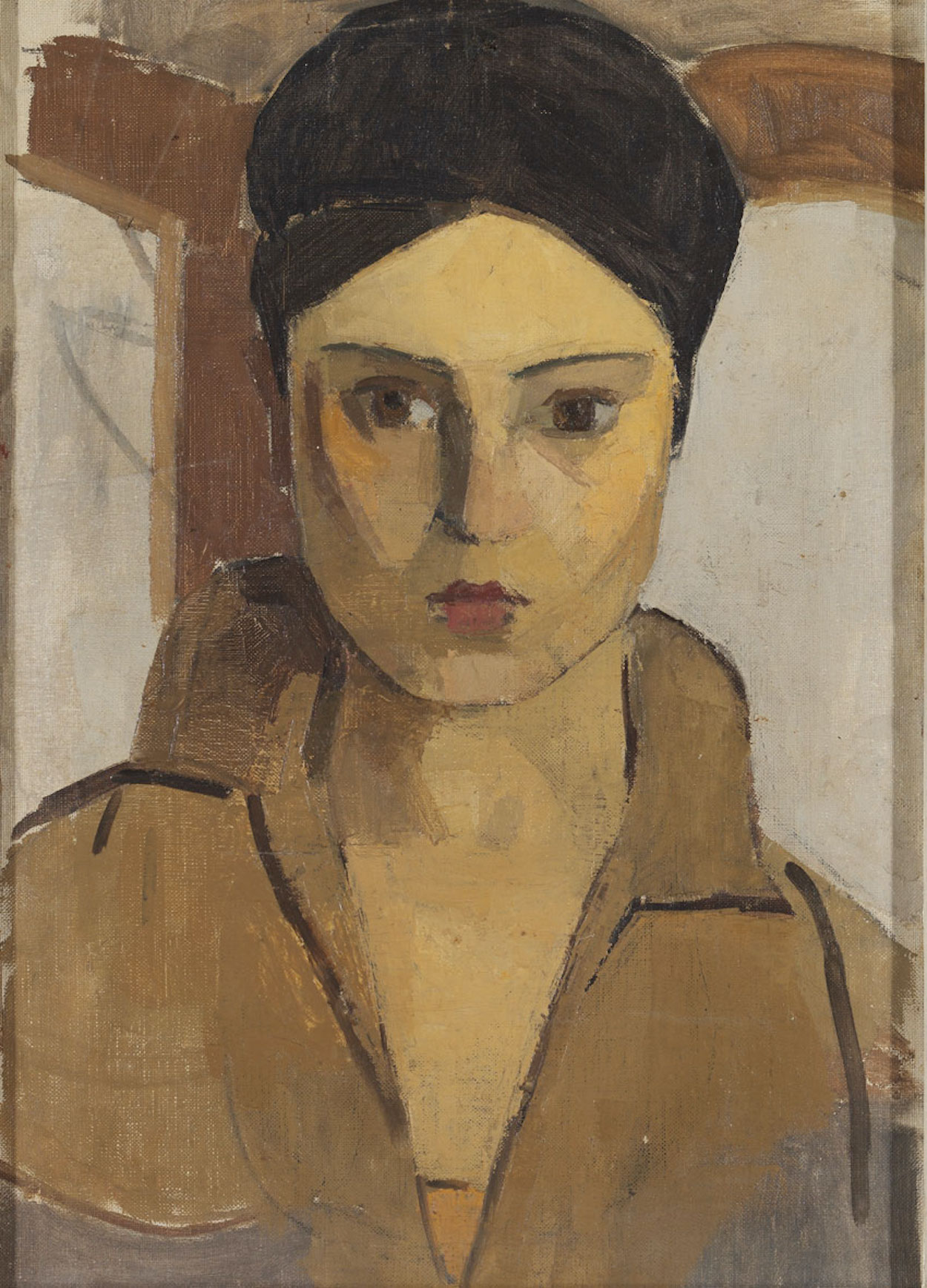 لوحة ذاتية by Hale Asaf - خلال 1920 - الأبعاد: 90 × 72 سم 