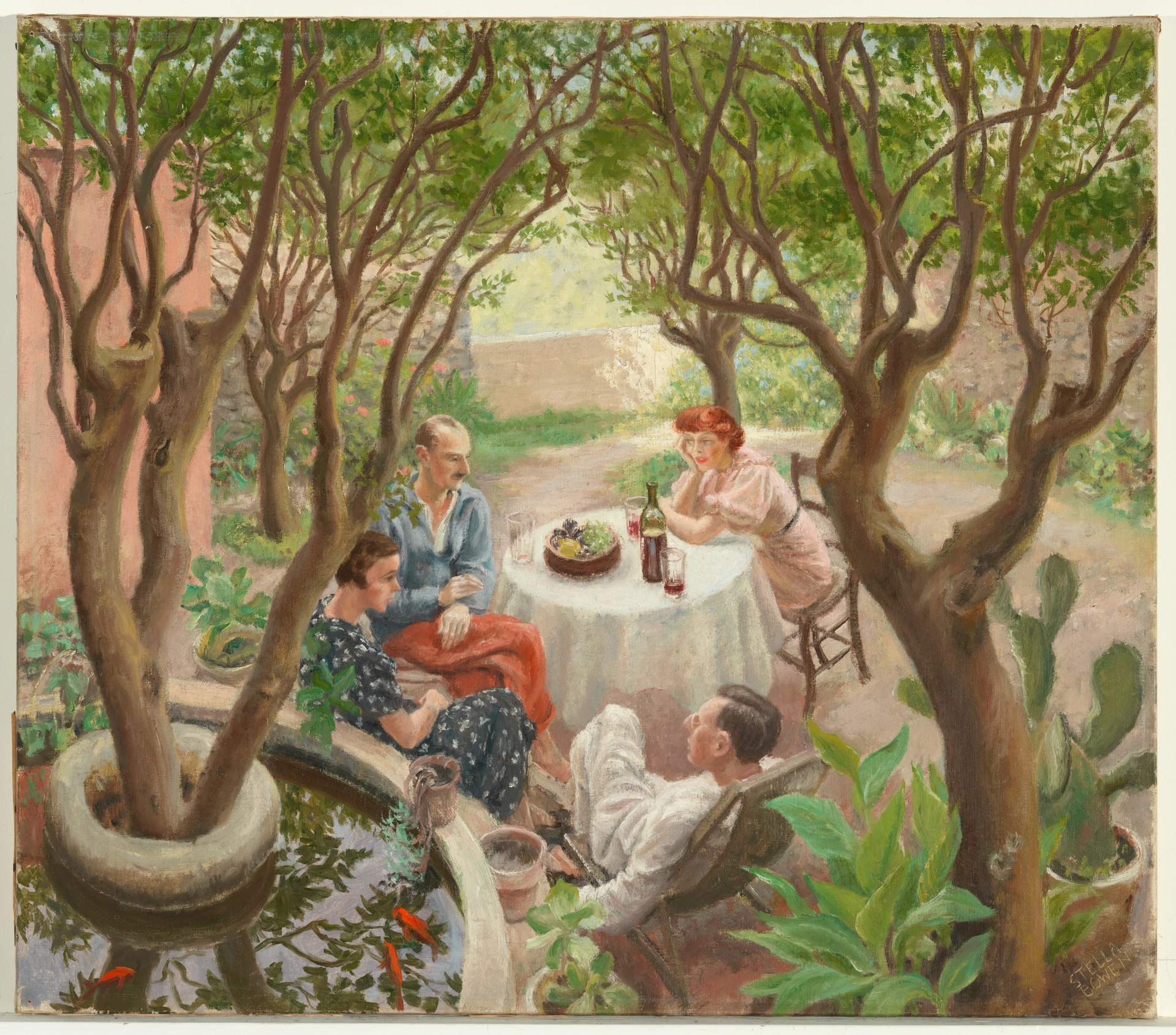Provençaals gesprek, Cagnes-sur-Mer by Stella Bowen - 1936 - 63,7 x 72,3 cm 