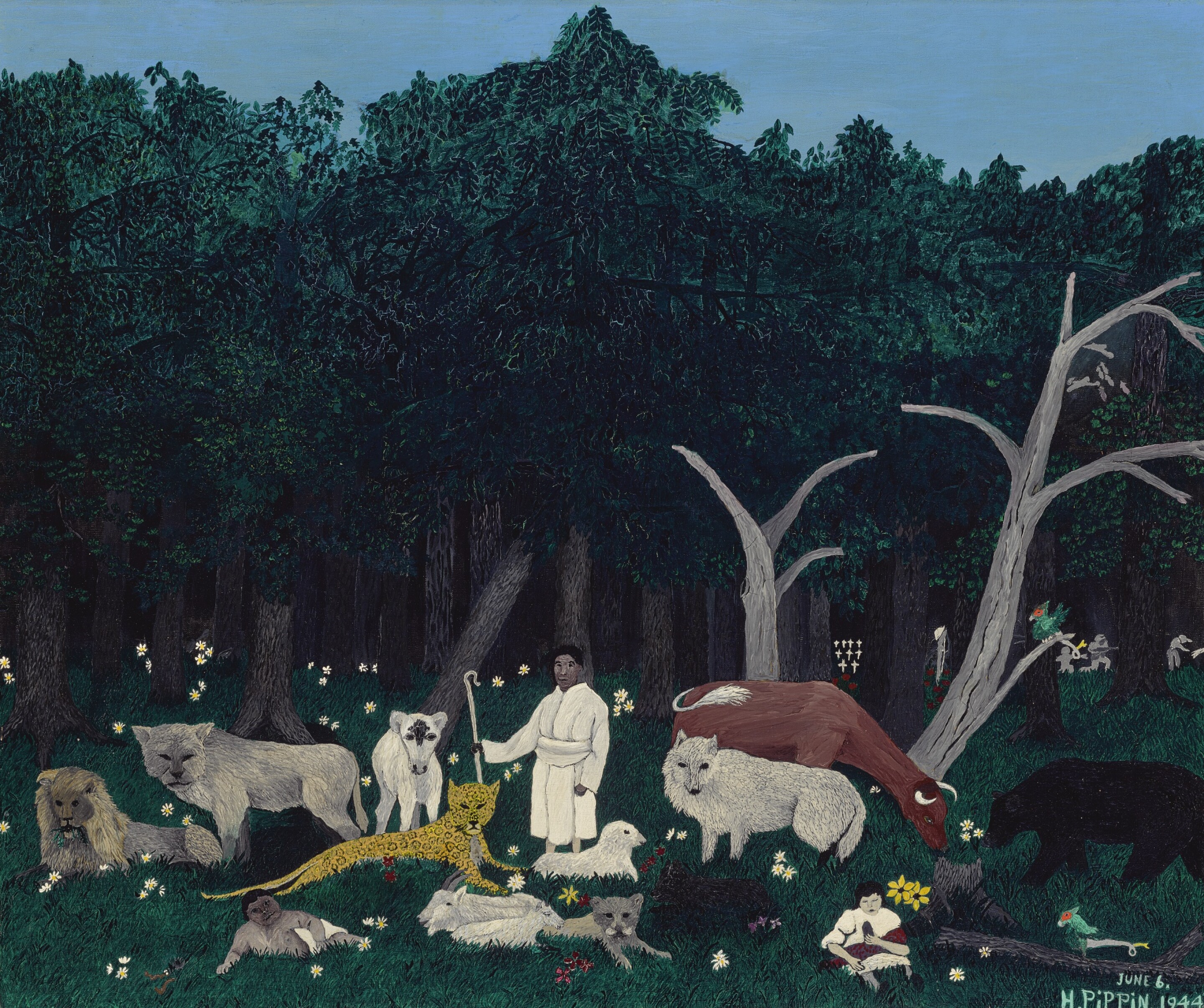 पवित्र पर्वत 1 by Horace Pippin - 1944 - 77.5 x 91.4 सेमी 