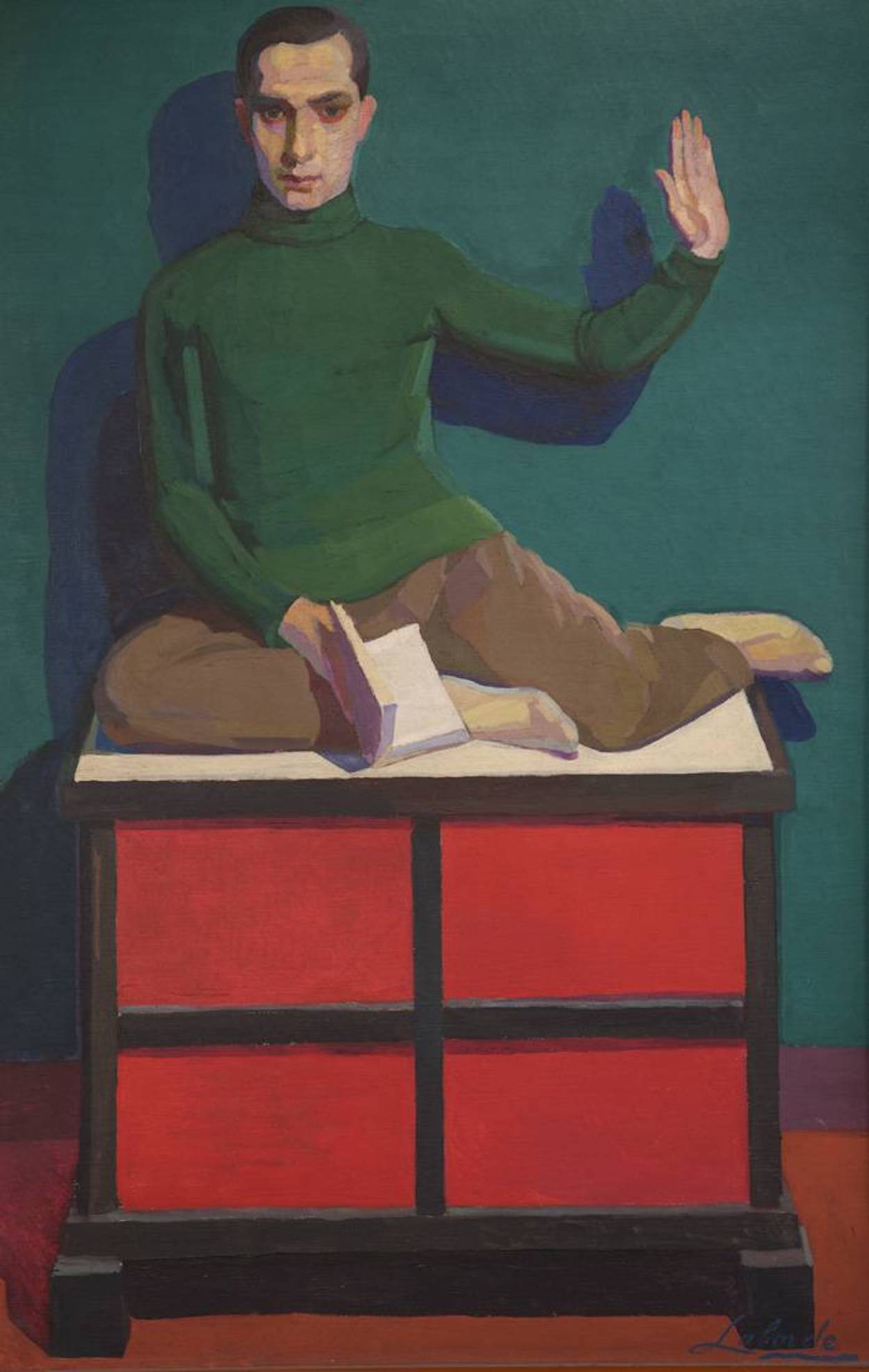 لوئیس ای. پومبو by Guillermo Laborde - حدود ۱۹۲۸ - ۲۰۰ × ۲۵۰ سانتی‌متر 