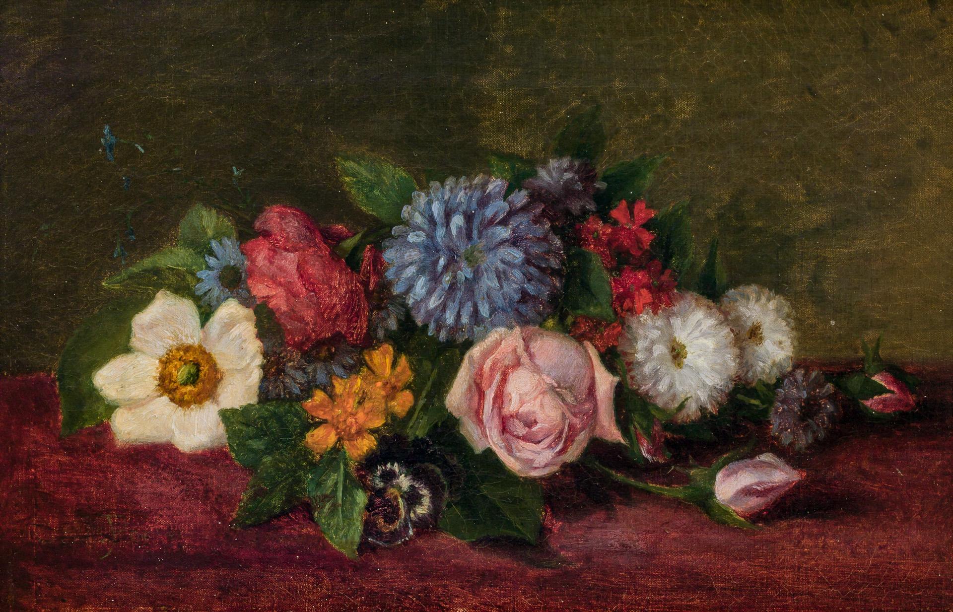 꽃 정물화(Floral Still Life) by Charles Ethan Porter - 약 1900년 - 19 x 29 cm 