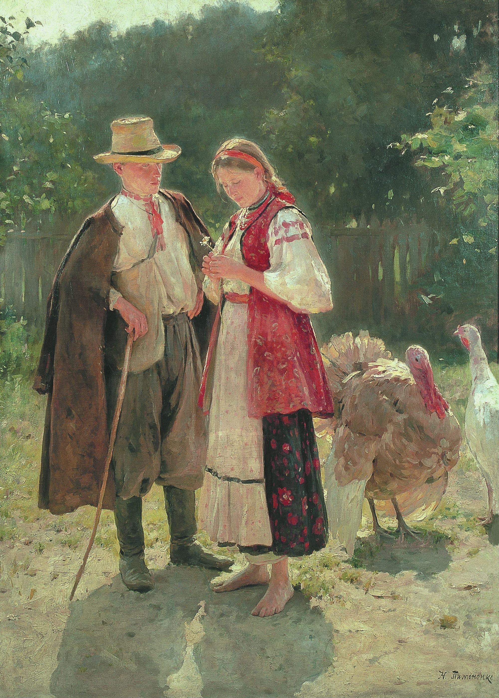L'idylle by Mykola Pymonenko - 1907 - 195 x 140 cm 
