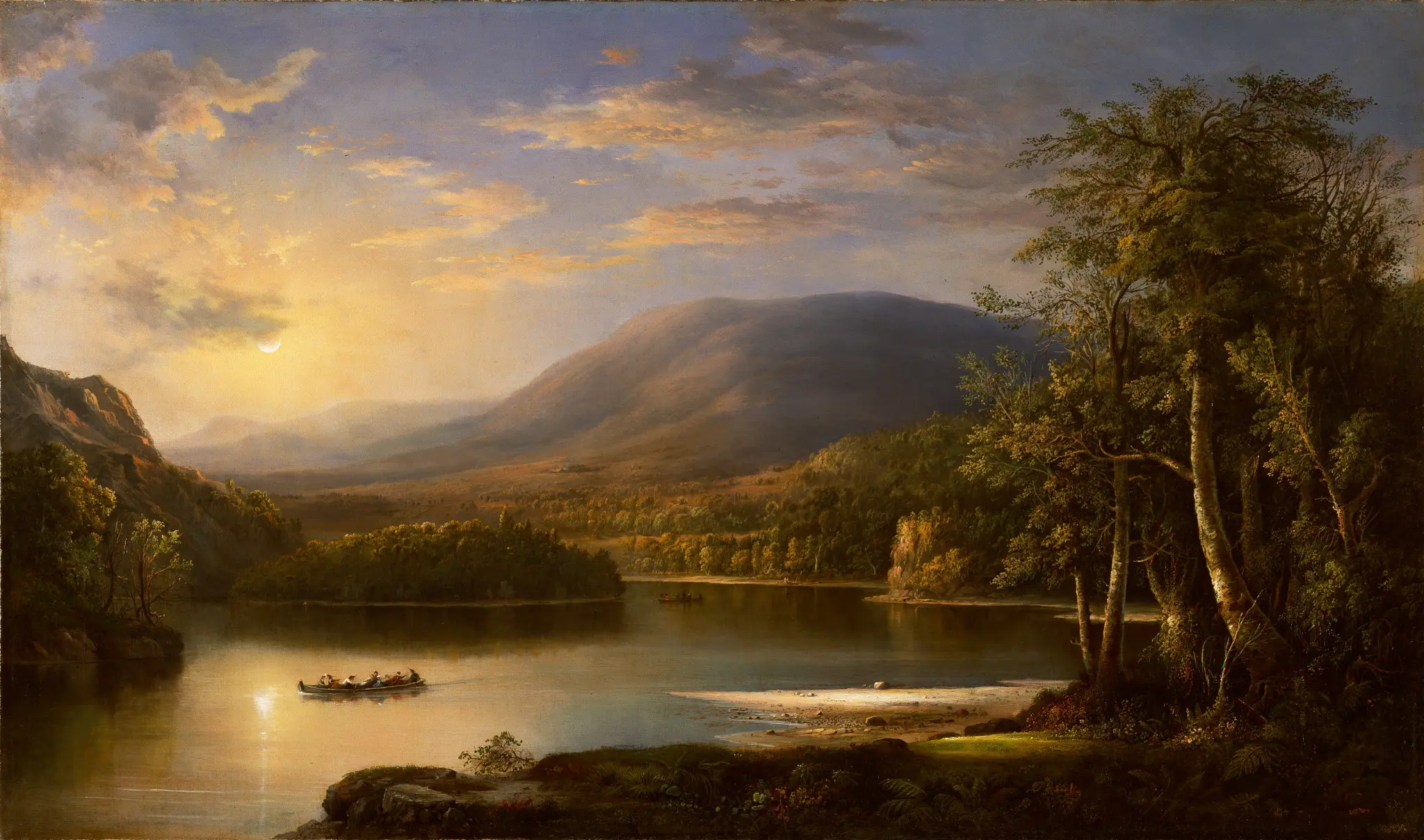 카트린 호수의 엘렌스 섬 by Robert Duncanson - 1871년 - 72.4 × 124.5 cm 