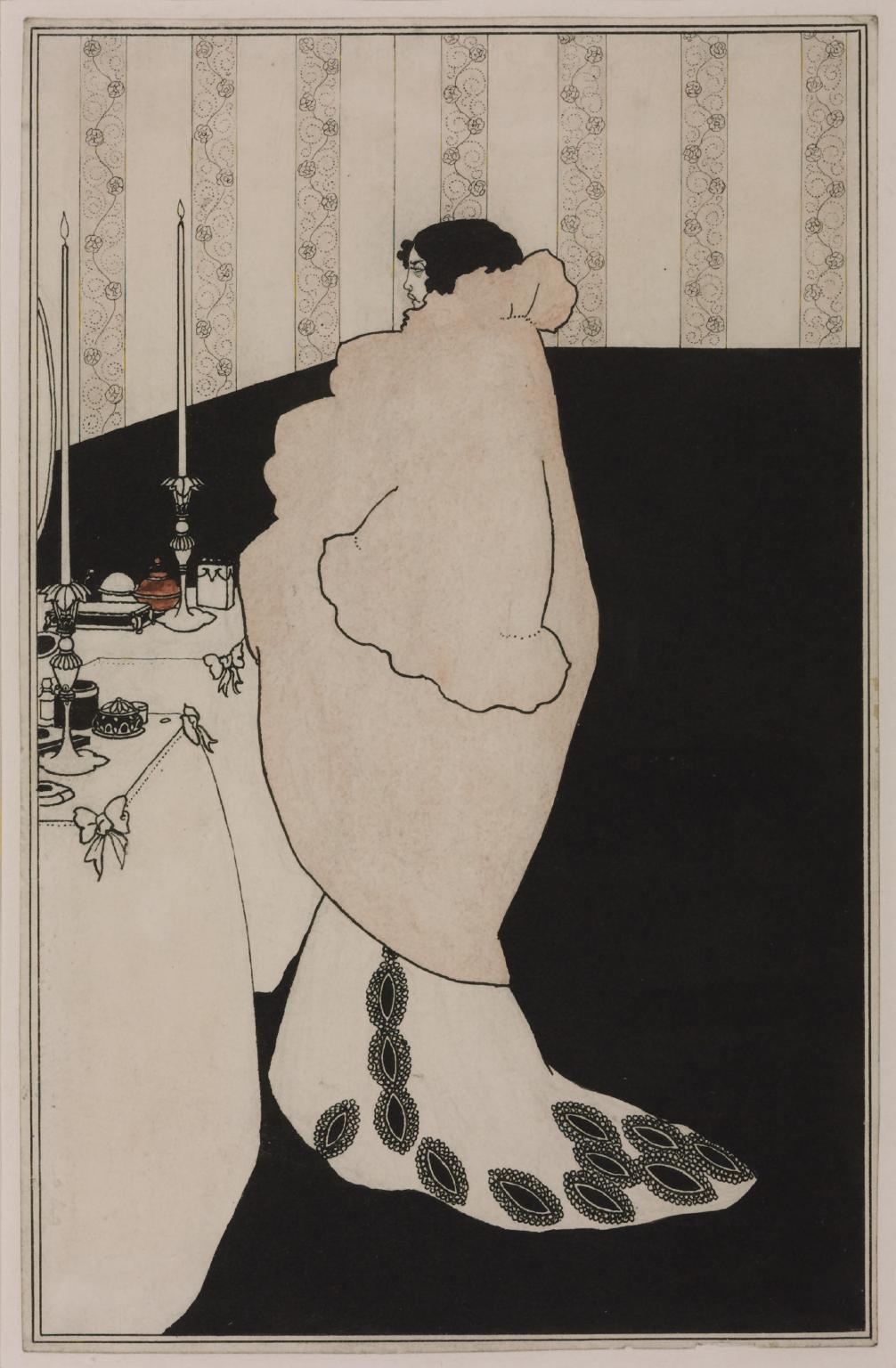 Lady with Camellias by Aubrey Beardsley - 1894 - 27.9 × 18.1 cm Victoria and Albert Museum