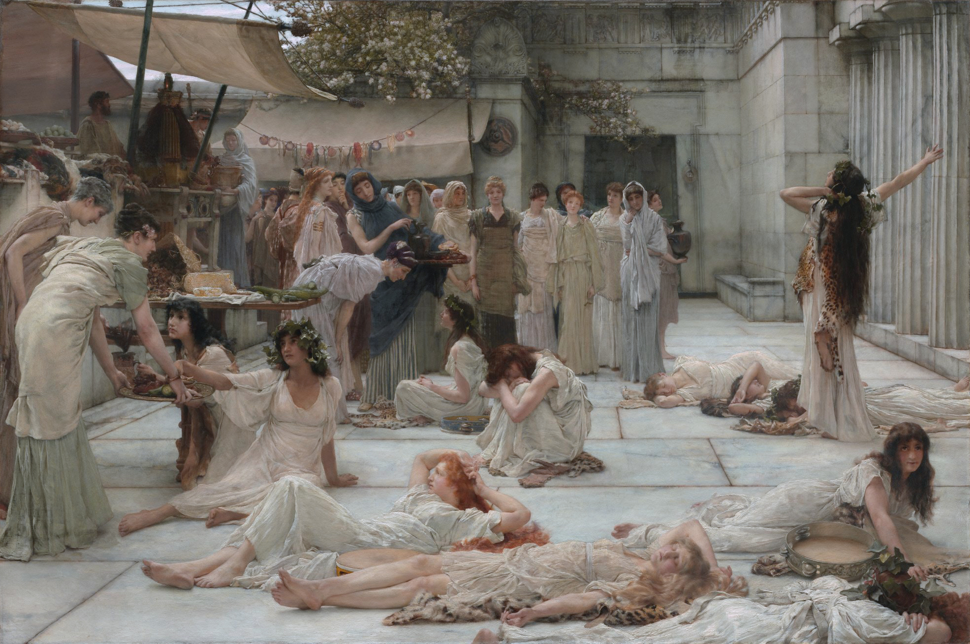 The Women of Amphissa by Lawrence Alma-Tadema - 1877 - 182.8 x 121.8 cm private collection