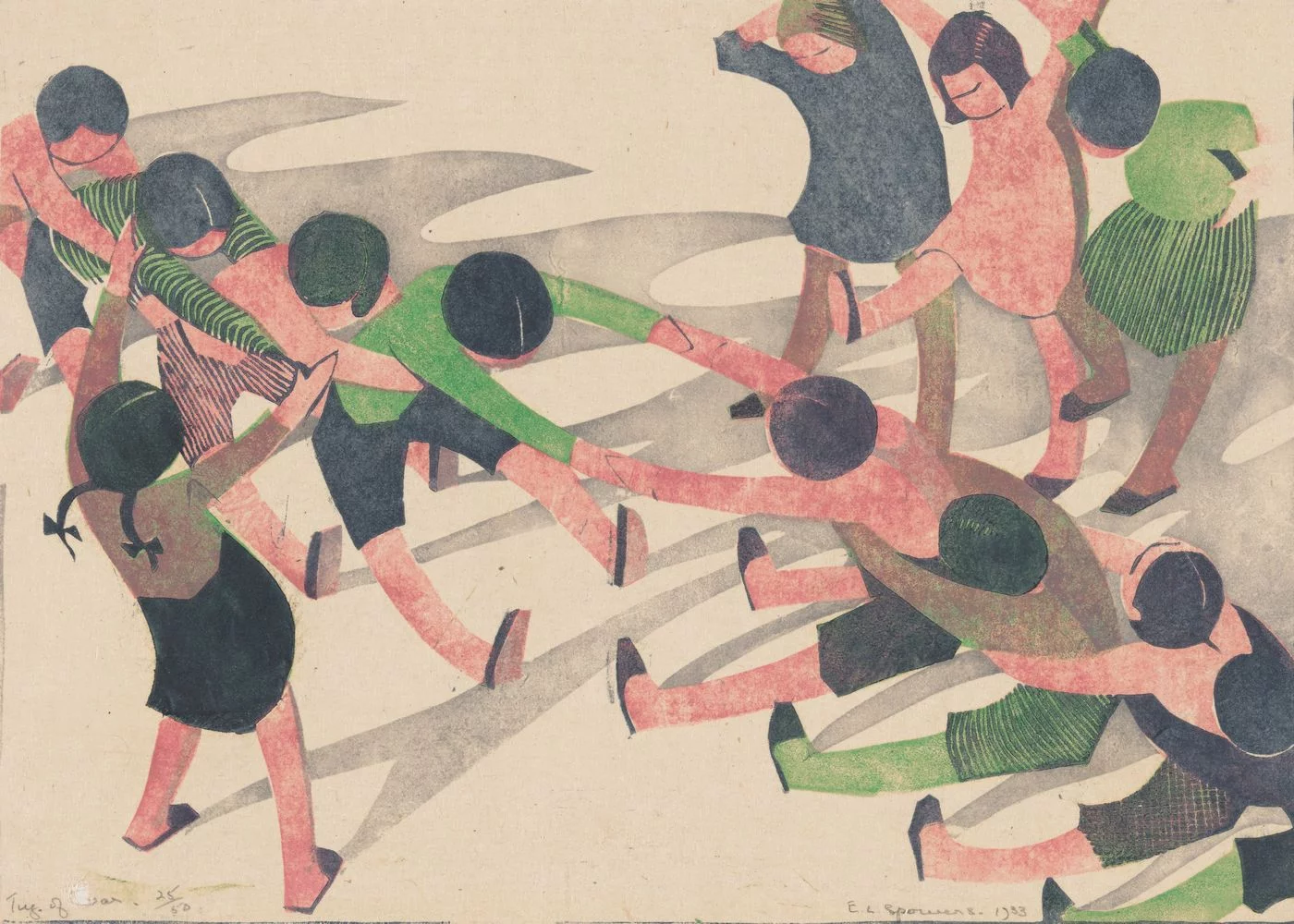 रस्साकशी by Ethel Spowers - 1933 - 28.2 x 22.4 सेमी 