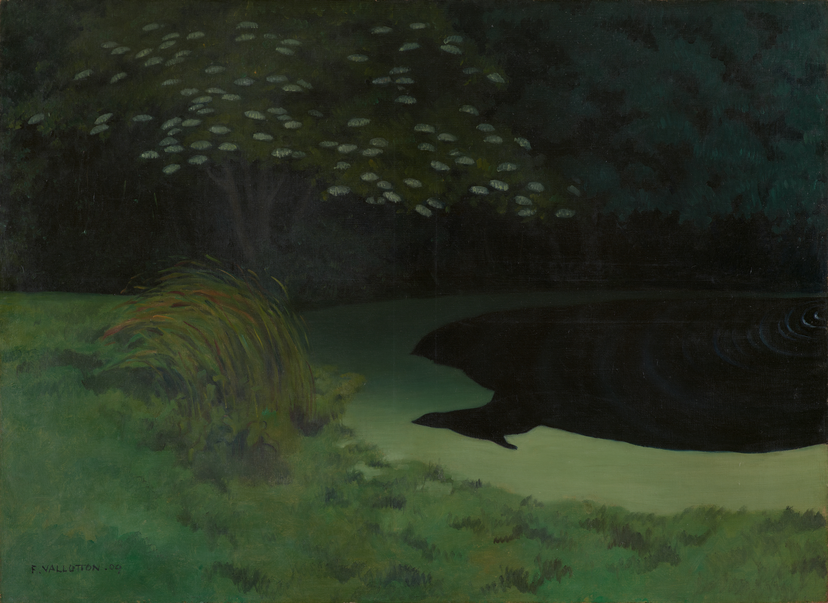 池塘 (Honfleur) by 费利克斯 瓦洛顿 - 1909 - 73.2 x 100.2 cm 巴塞尔美术馆