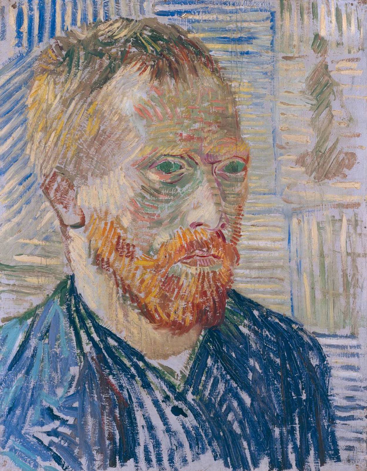 Zelfportret met een Japanse prent by Vincent Van Gogh - 1887 - 43,2 x 33,9 cm Kunstmuseum Basel