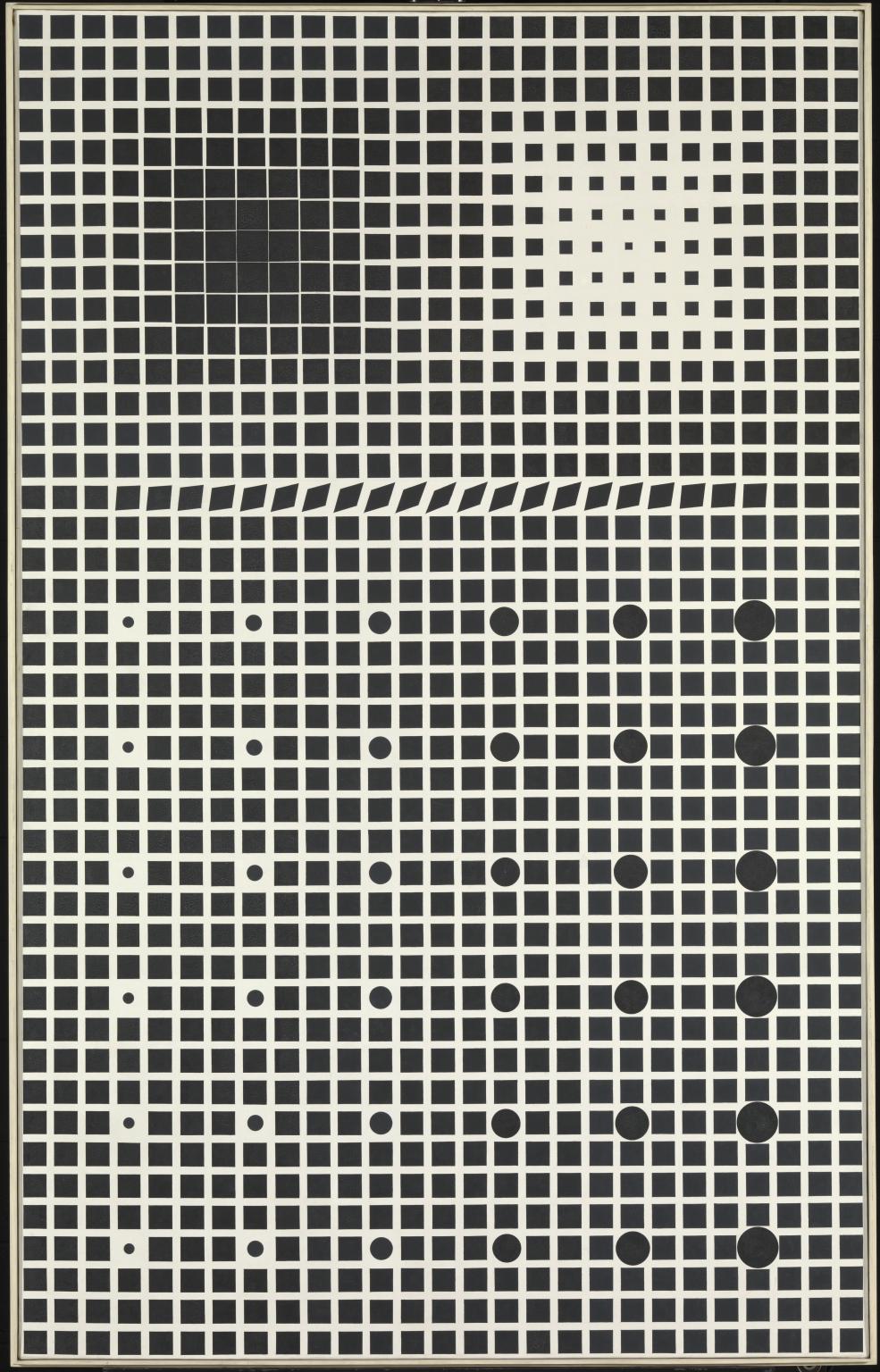 الانفجار الكونى by Victor Vasarely - ١٩٥٩ - ١٩٦١ - 244 x 154 cm 