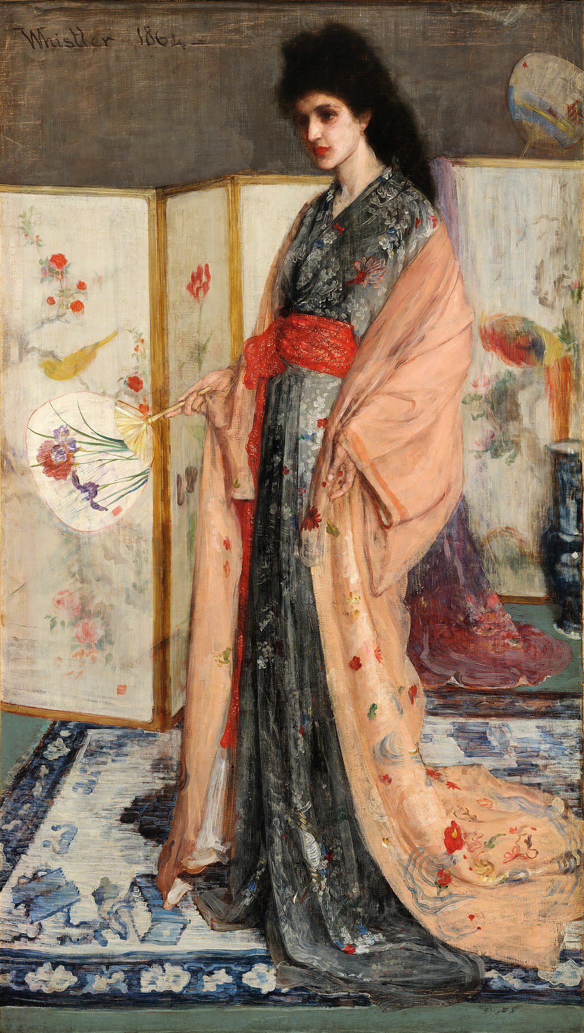 The Princess from the Land of Porcelain by James Abbott McNeill Whistler - 1865 - 201.5 × 116.1 cm National Museum of Asian Art