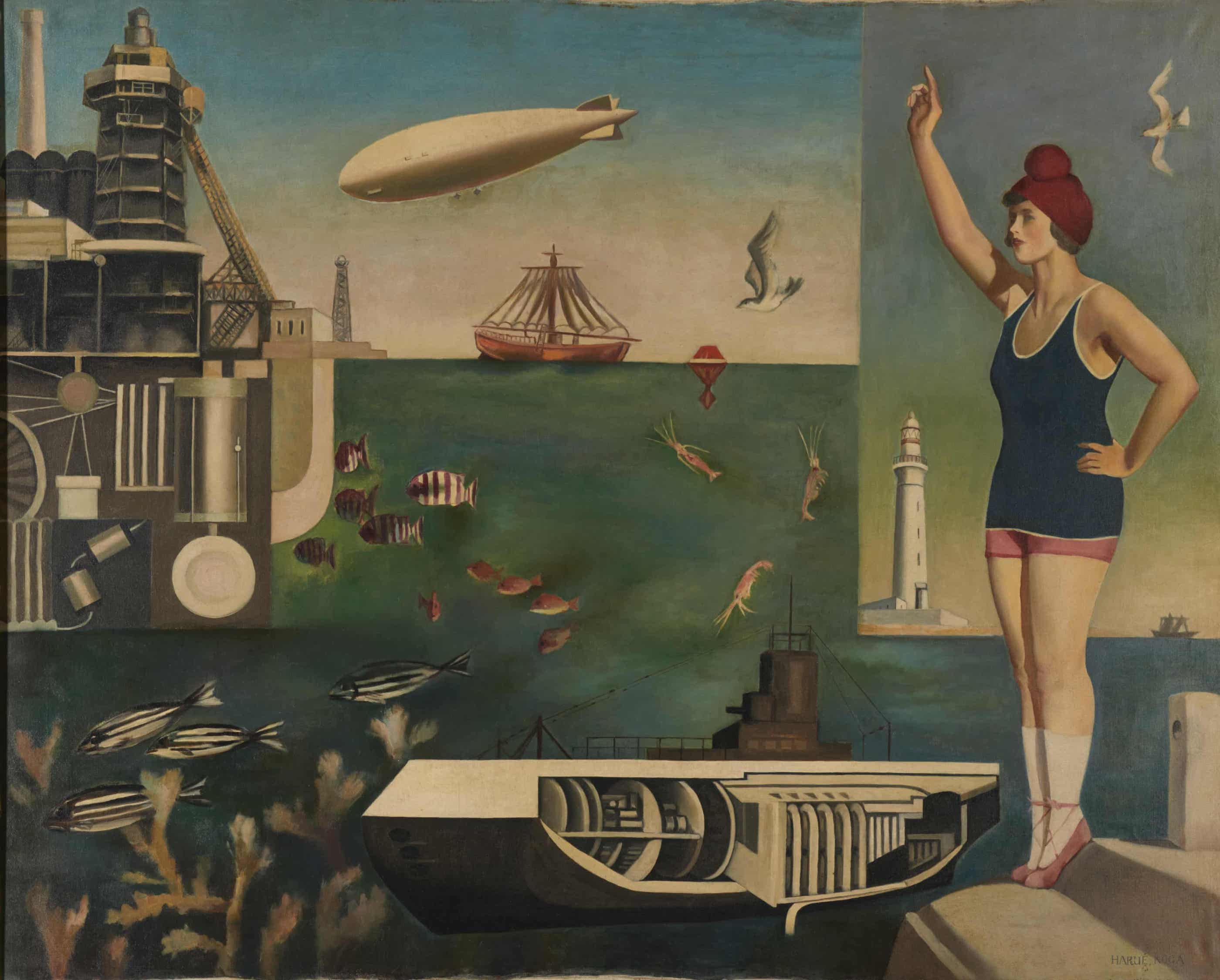 دریا by Harue Koga - 1929 - 130 × 162.5 cm 