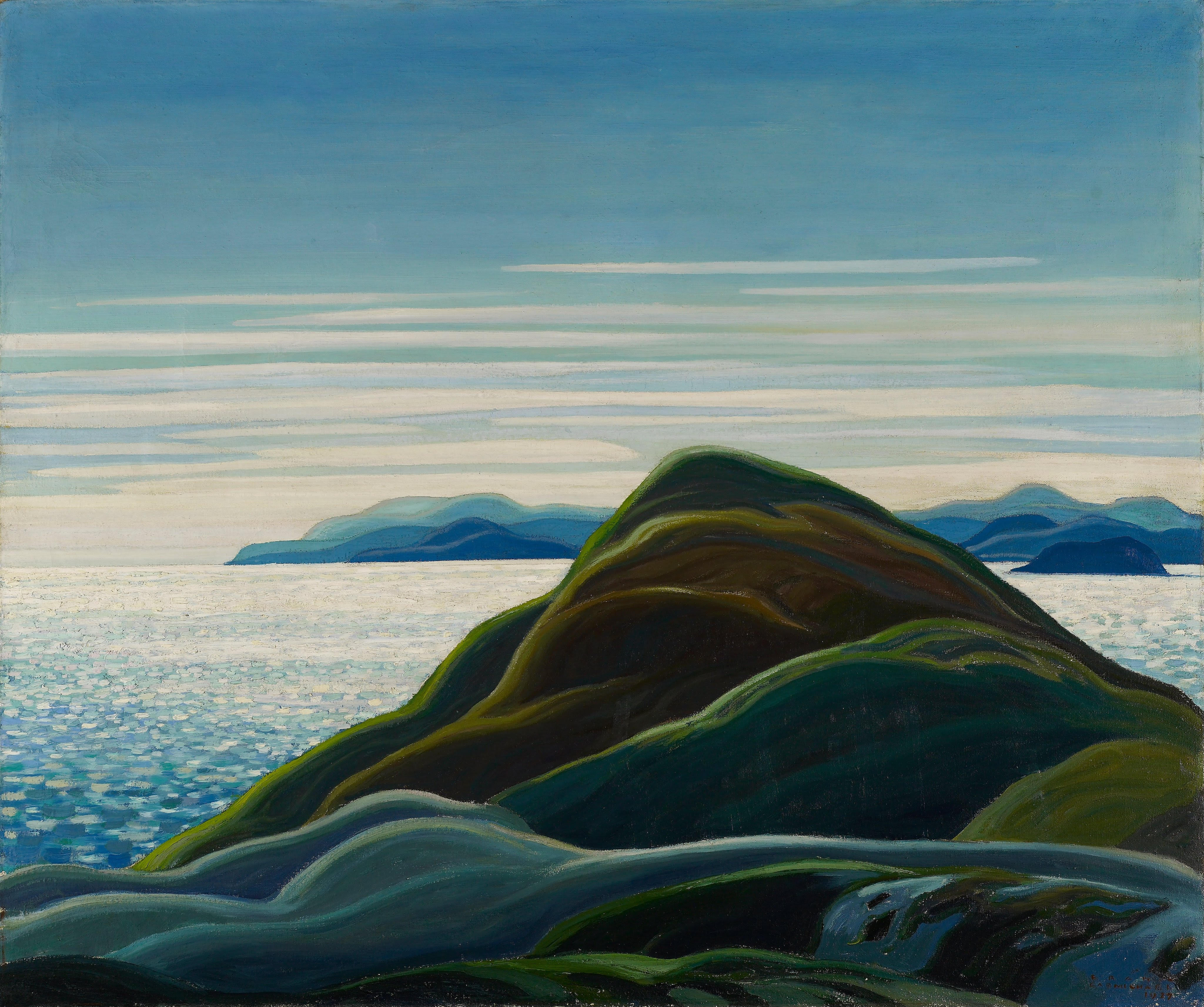 Severní pobřeží, Hořejší jezero by Franklin Carmichael - 1927 - 122,5 x 102,8 cm 