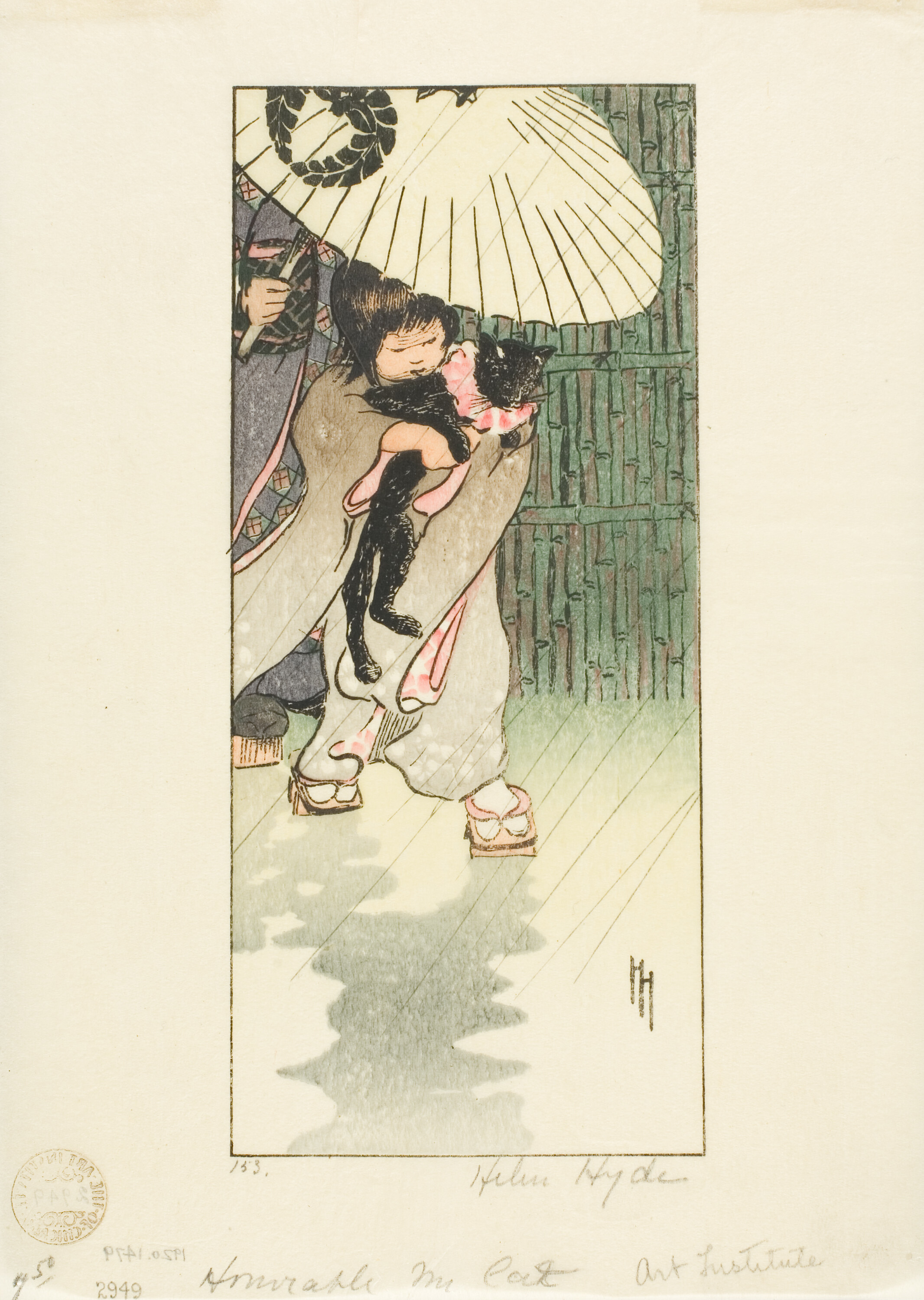 माननीय श्री कैट by Helen Hyde - 1903 - 17.6 × 18.3 सेमी 