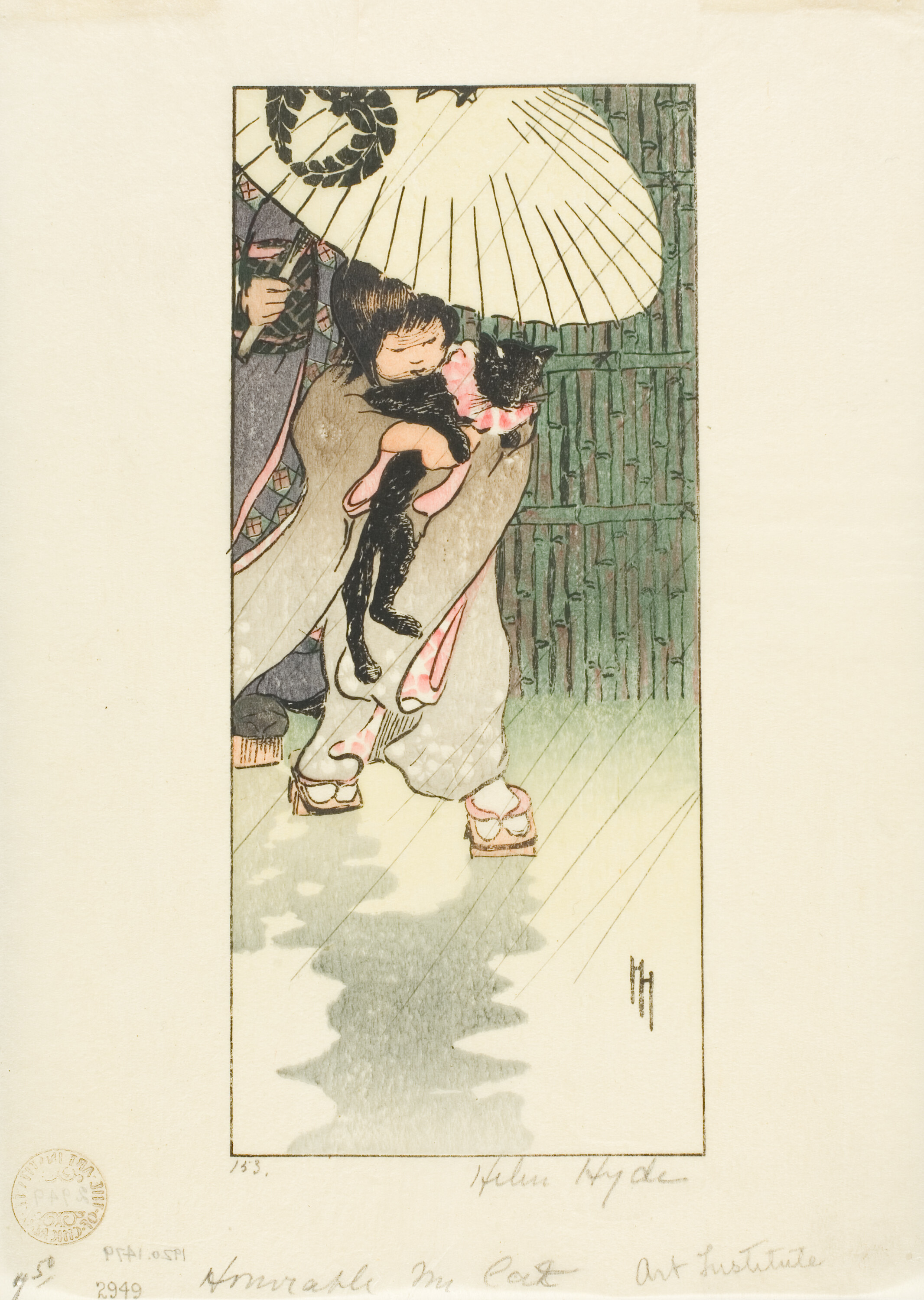 عالیجناب گربه by Helen Hyde - 1903 - 17.6 × 18.3 cm 