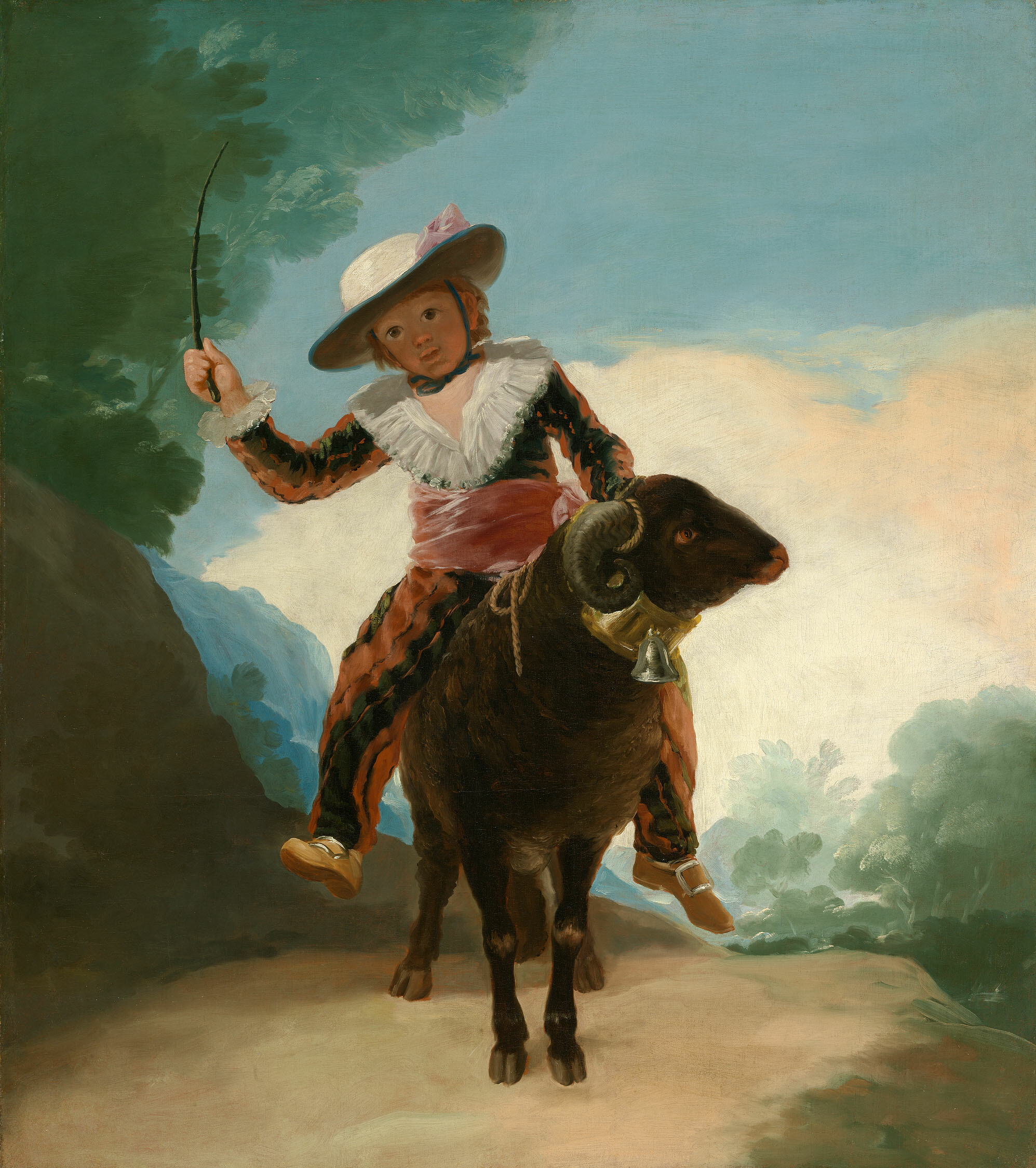 羊に乗る少年 by Francisco Goya - 1786/87年 - 127.2 × 112.1 cm 