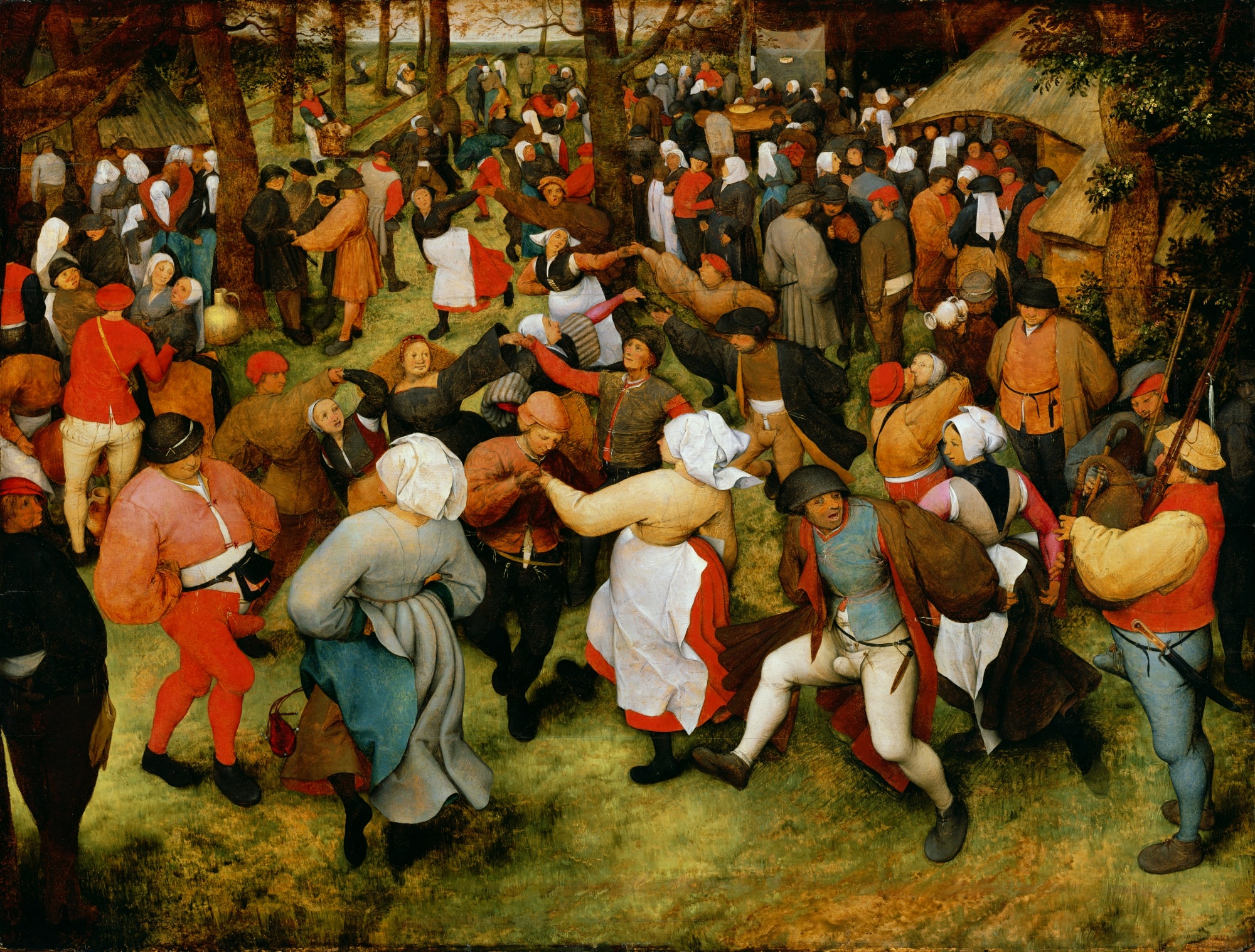 A Dança do Casamento by Pieter Bruegel O Velho - 1566 - 119,4 cm × 157,5 cm 
