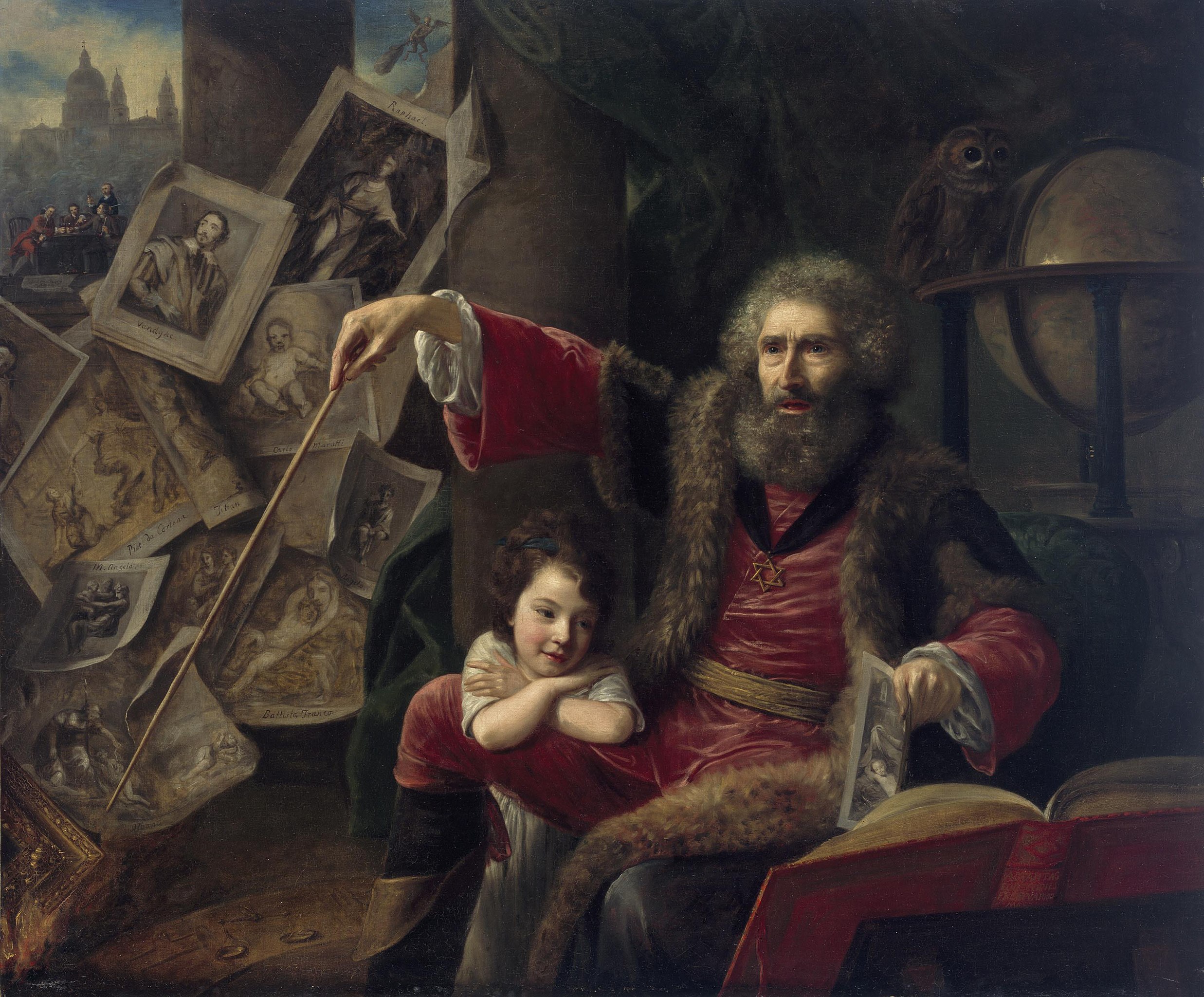 Magicianul (Prestidigitatorul pictural care afișează întreaga artă a înșelăciunii optice) by Nathaniel Hone the Elder - 1775 - 145 x 173 cm 